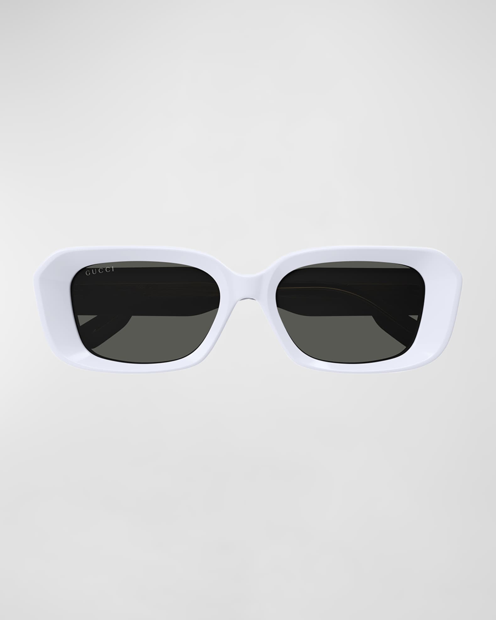 サングラス GUCCI WHITE ACETATE RECTANGULAR SUNGLASSES Gucci Beveled Acetate Rectangle Sunglasses | Neiman Marcus