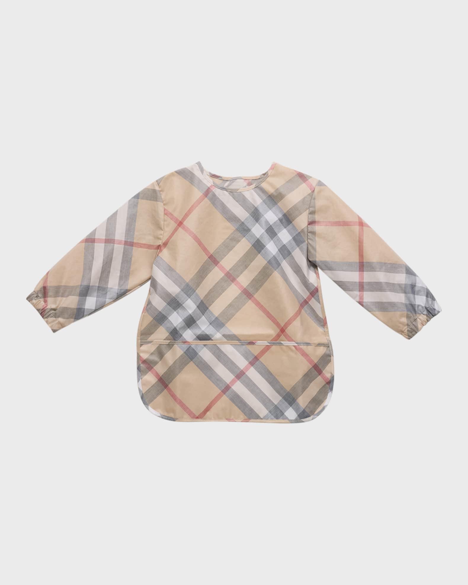 Girl's Shay Check-Print Bib, Size 6M-18M 0
