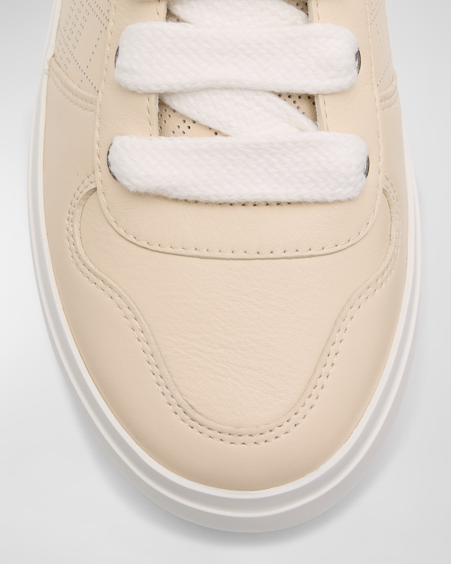 BURBERRY - NO K K O Burberry K1- NOAH SOLID SNEAKER W PERFED CHECK | Neiman Marcus