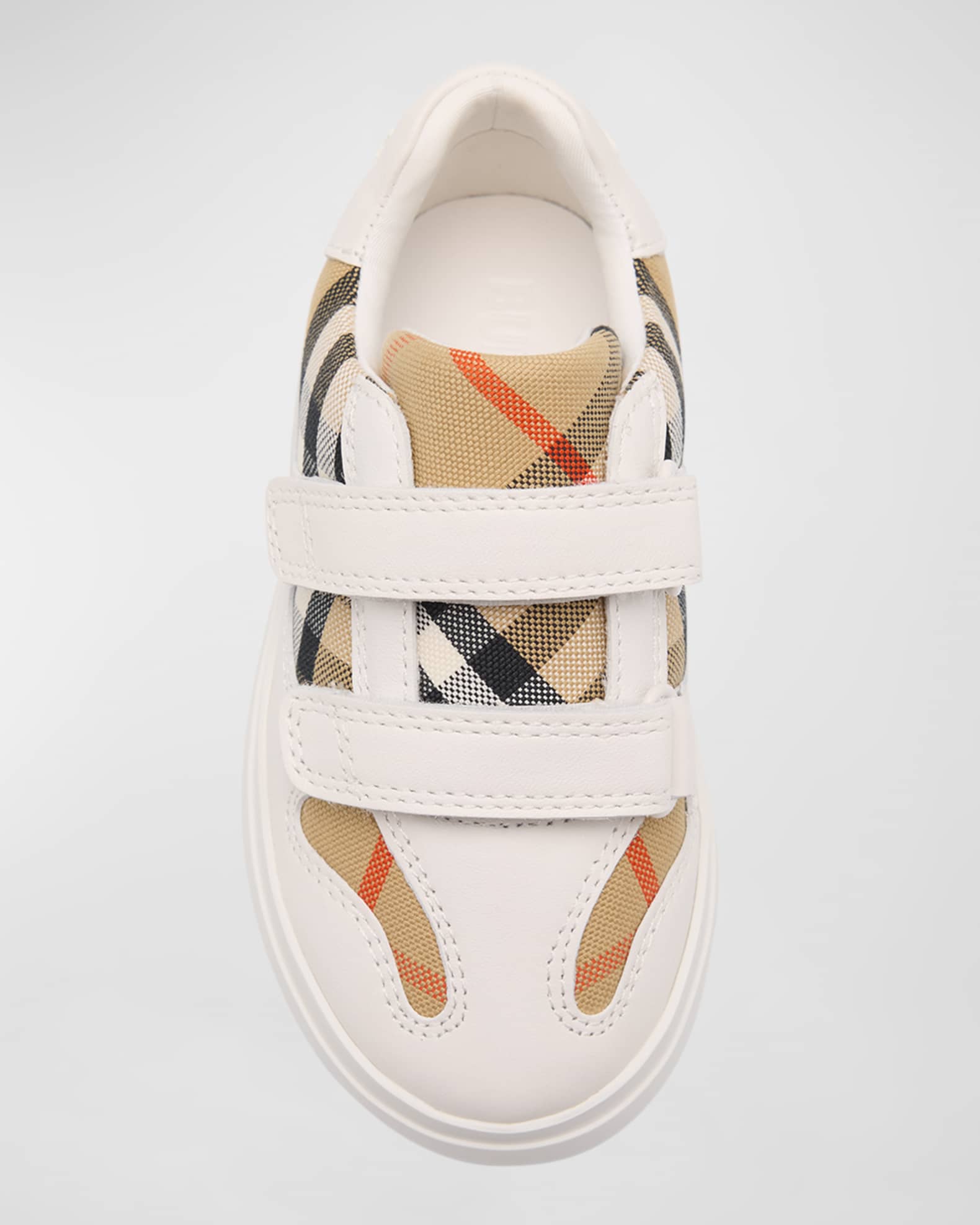 Burberry Kid's Noah Dual-Grip Check Sneakers, Baby/Toddler