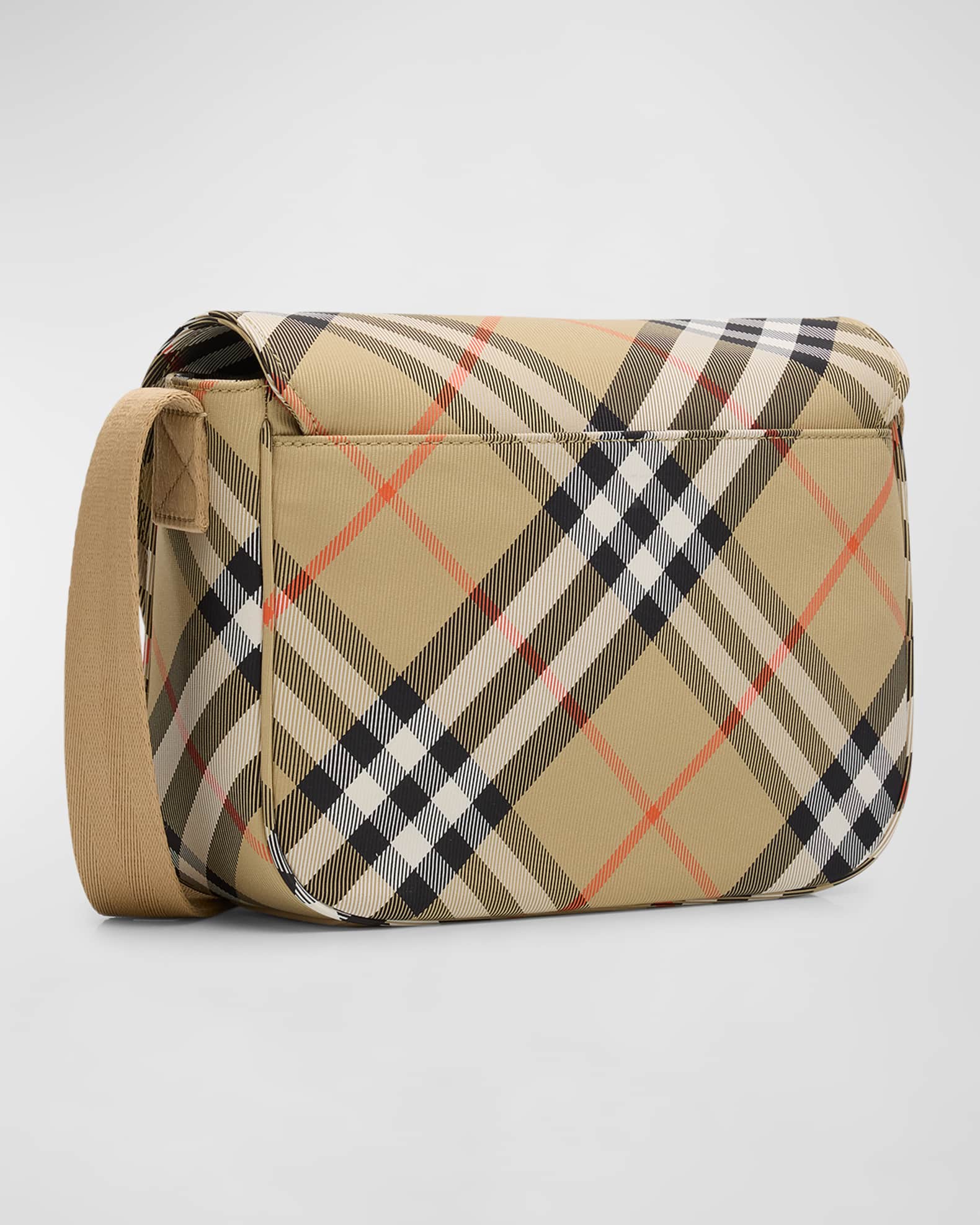 Burberry Girl s Check Print Messenger Bag Neiman Marcus