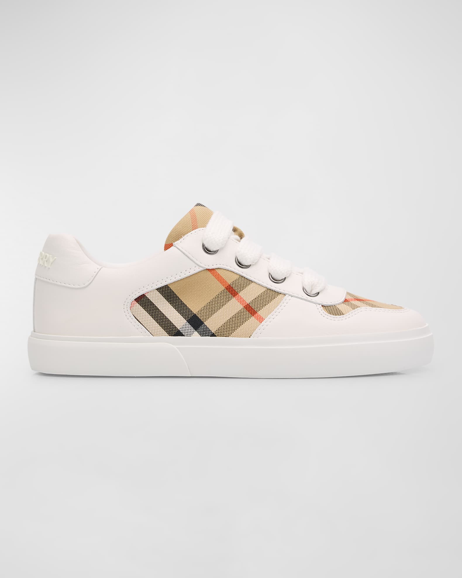 Burberry K1 NOAH LACE UP CHECK SNEAKER | Neiman Marcus