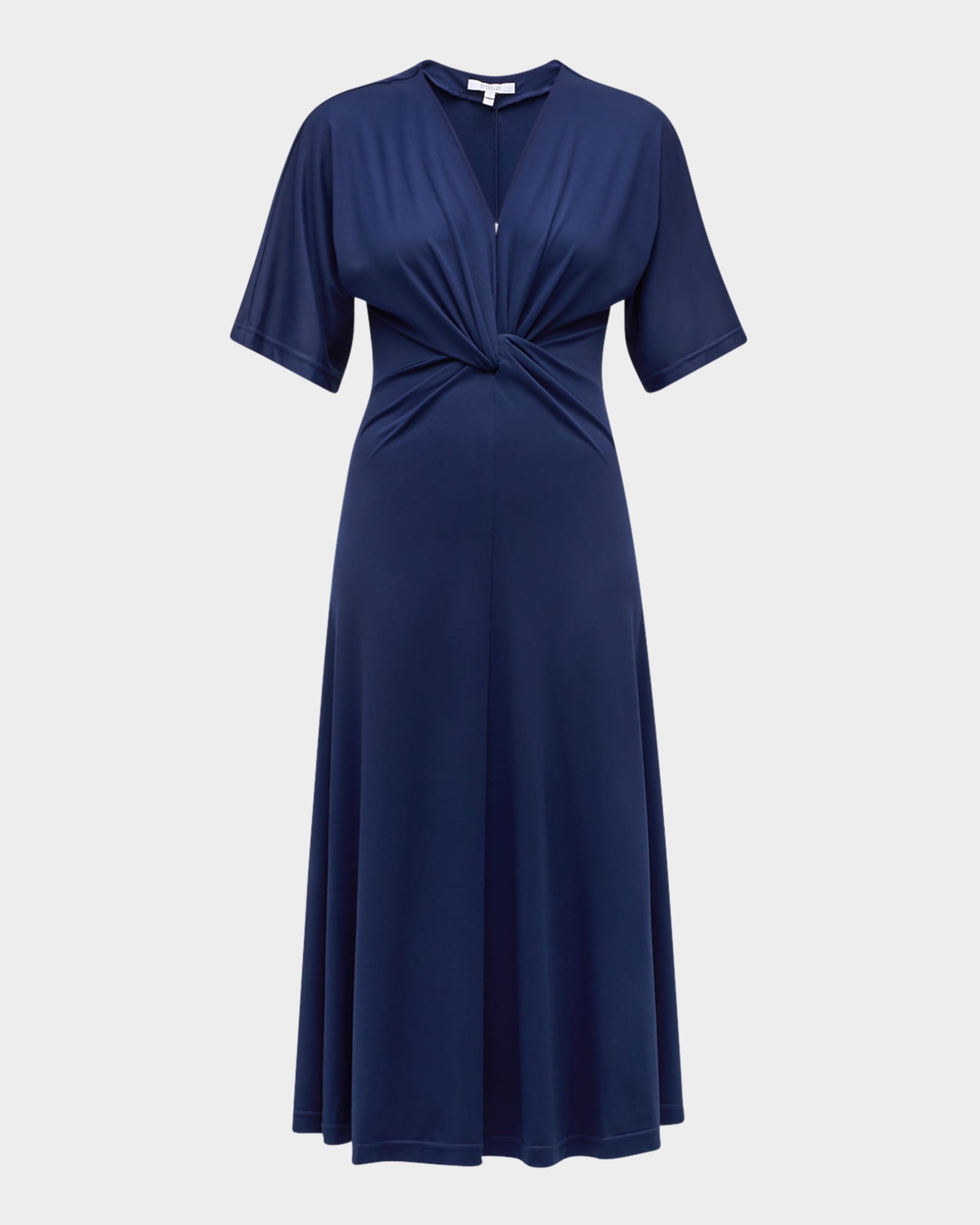 Silvery crepe twist dress cheap
