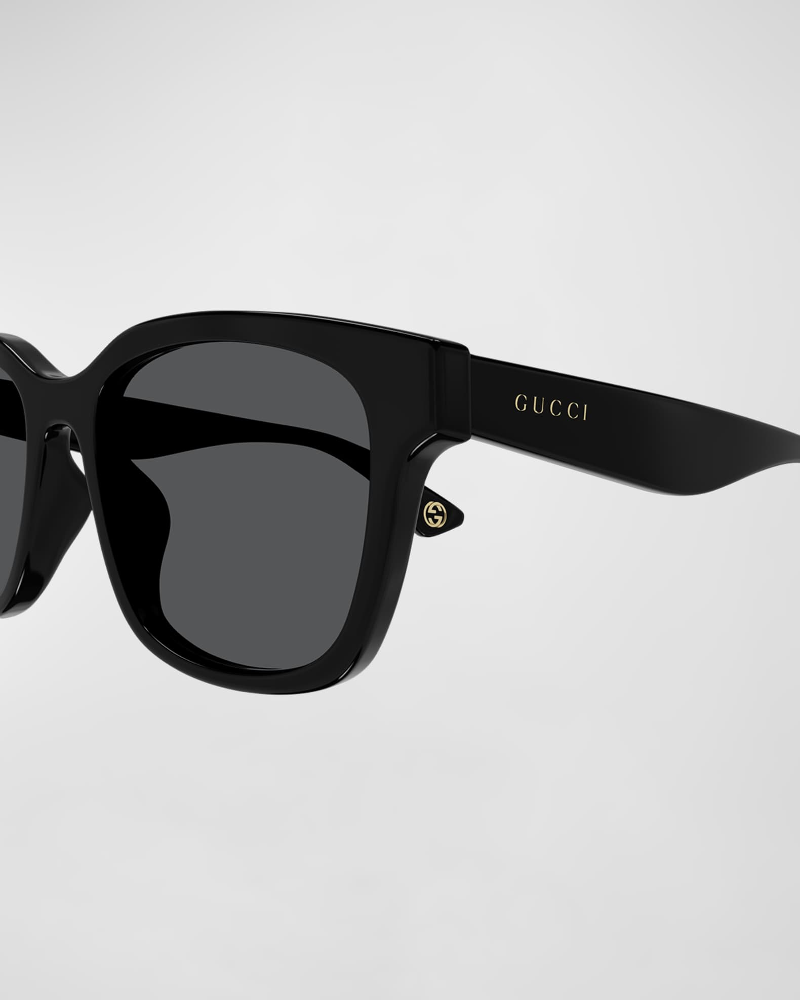 【関税&送料込】Gucci Rectangular Acetate Sunglasses Rectangular-frame sunglasses in black acetate | GUCCI® US