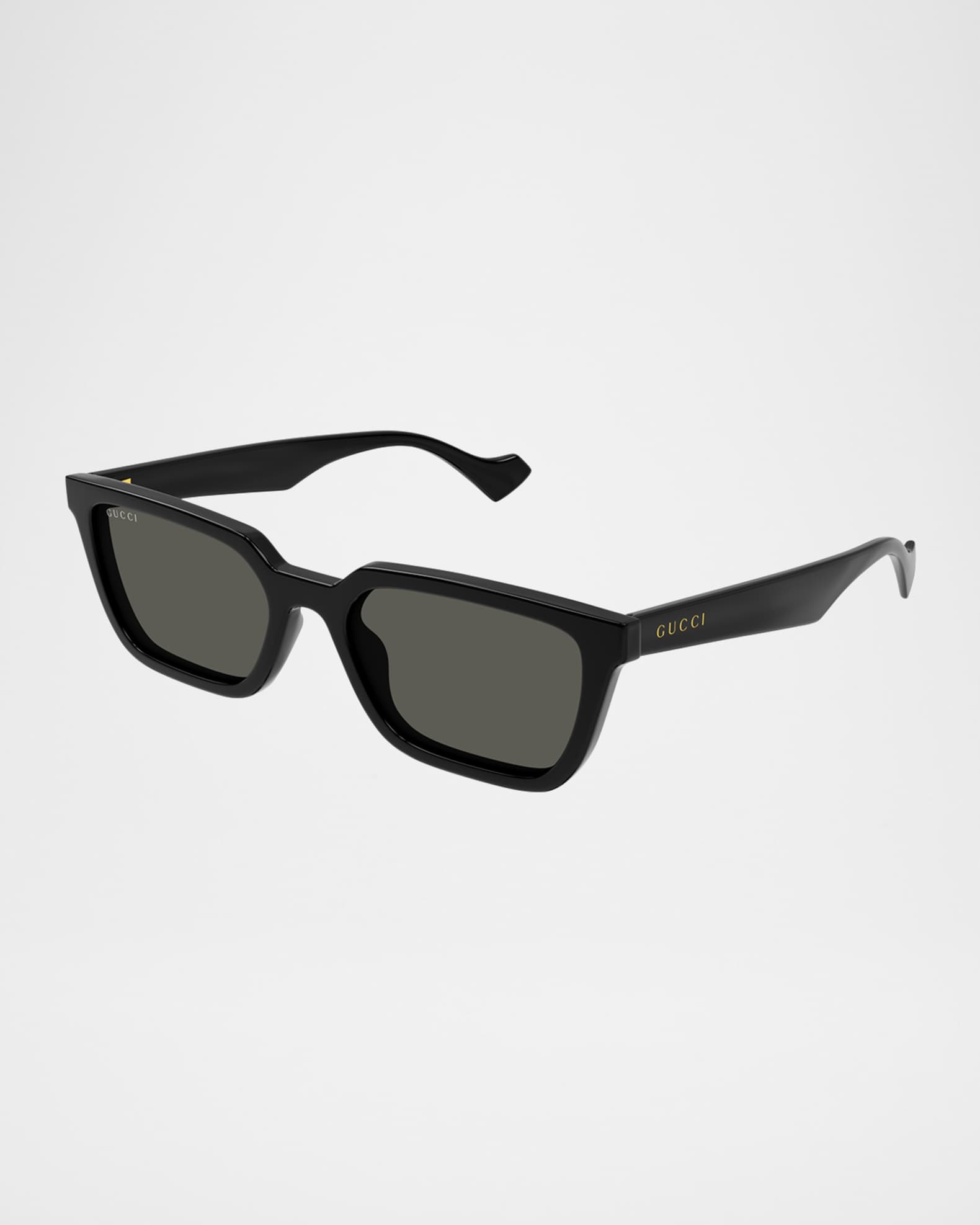 グッチ　　ＺＯＯ Gucci Men's Rectangle Plastic Sunglasses with Logo Detail | Neiman