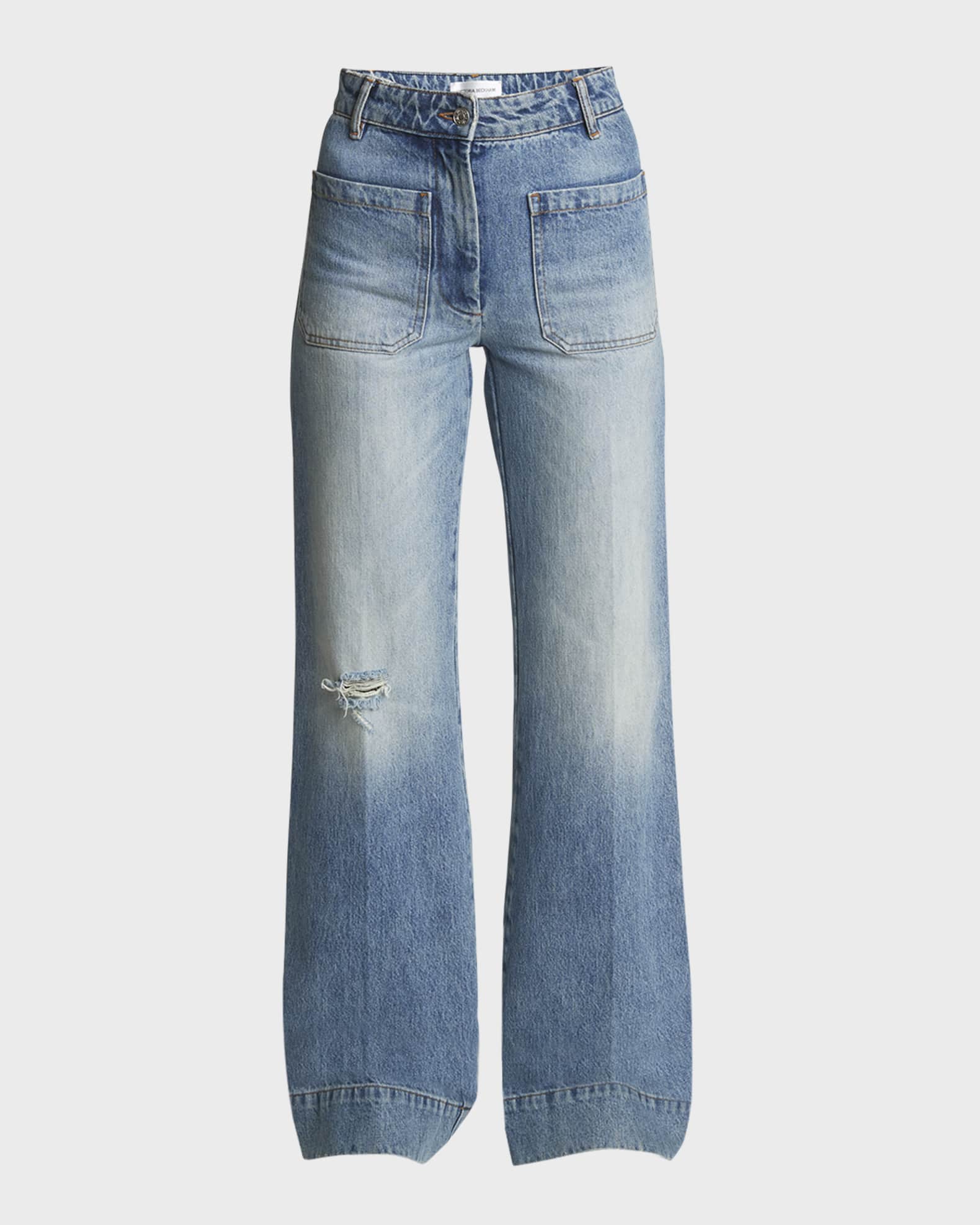 Victoria beckham wide leg jeans cheap