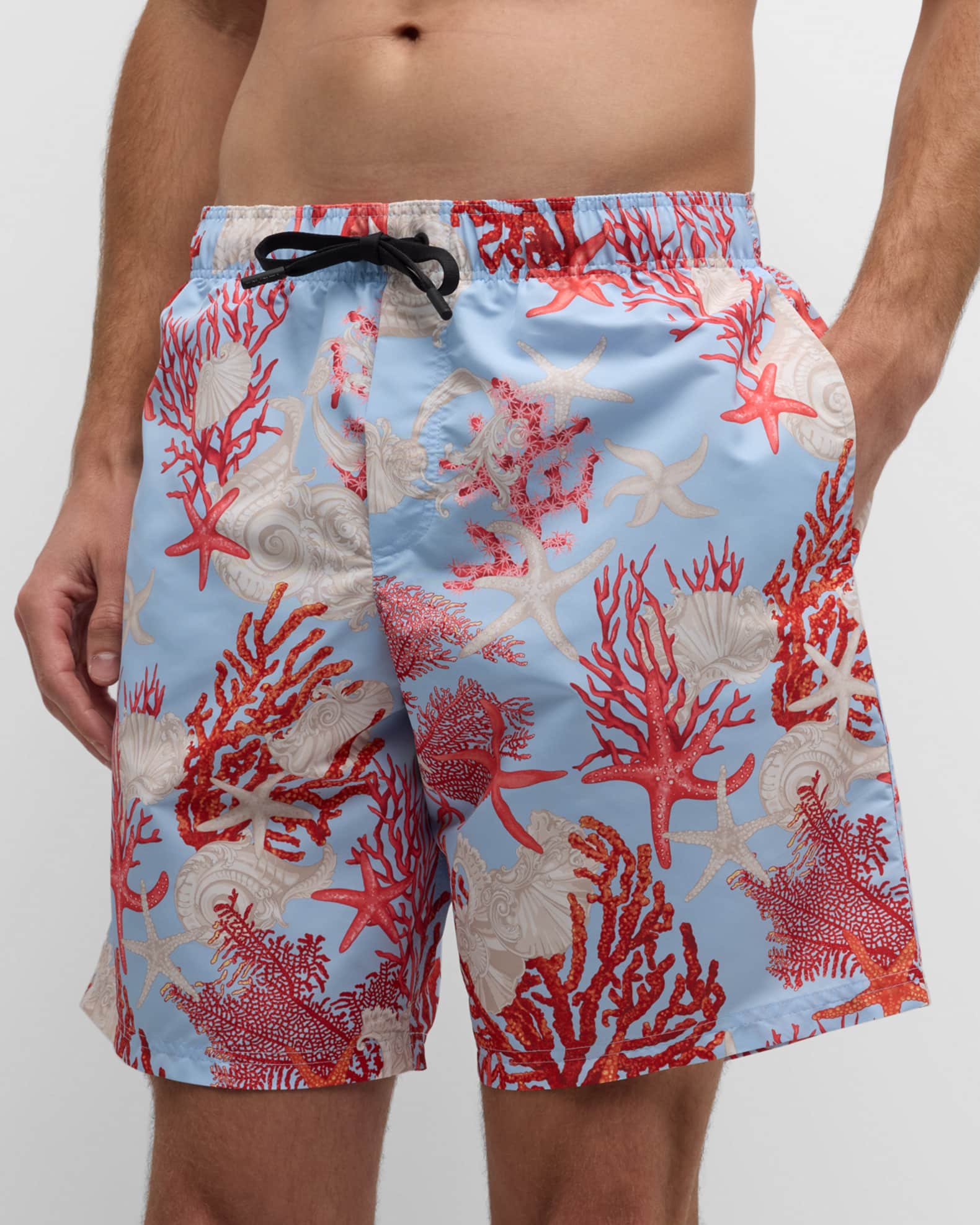 Red versace swim shorts deals