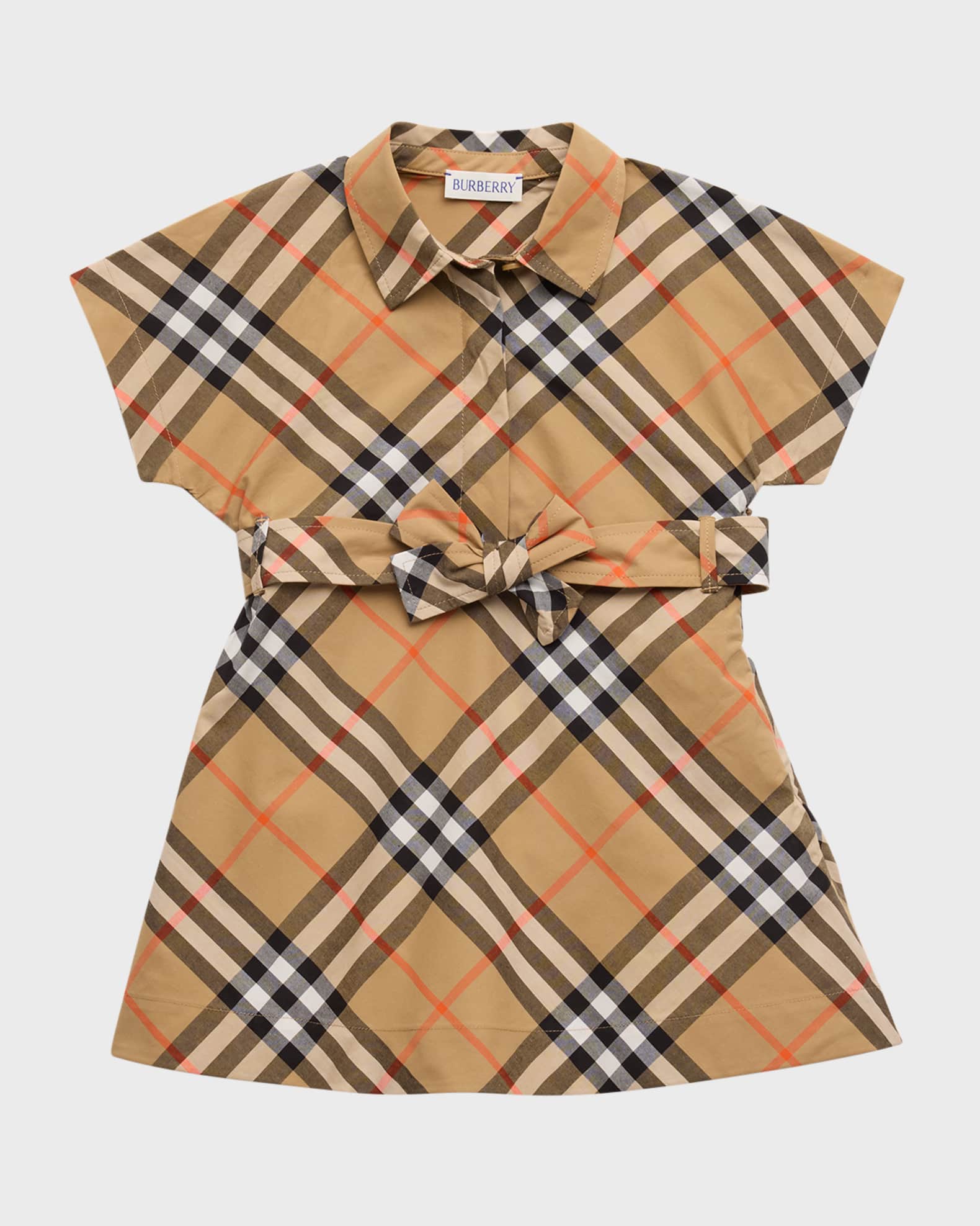 Girl's Giuletta Check-Print Shirt Dress 0