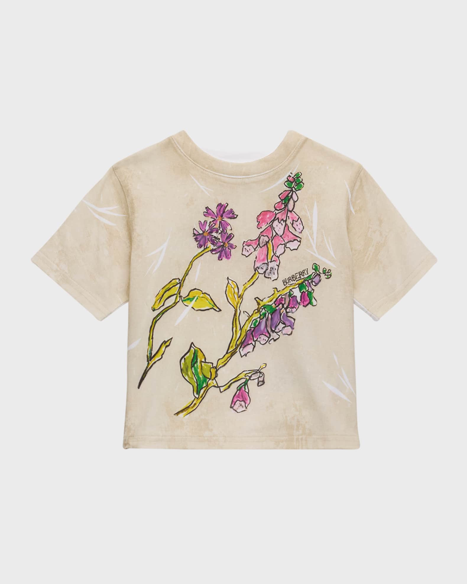 Girl's Hand-Painted Logo-Print T-Shirt 0