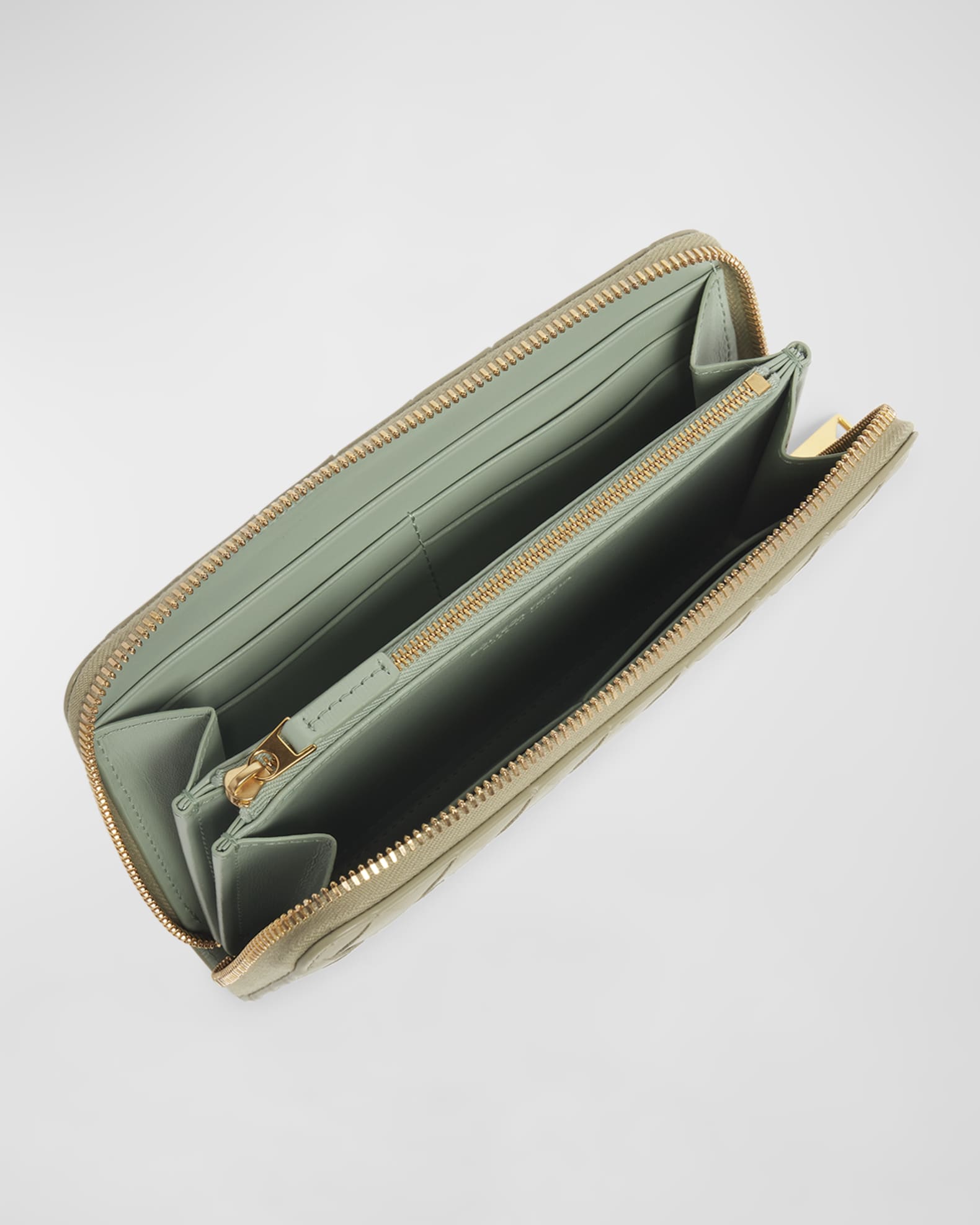 Bottega Veneta Zip Leather Continental Wallet Neiman Marcus