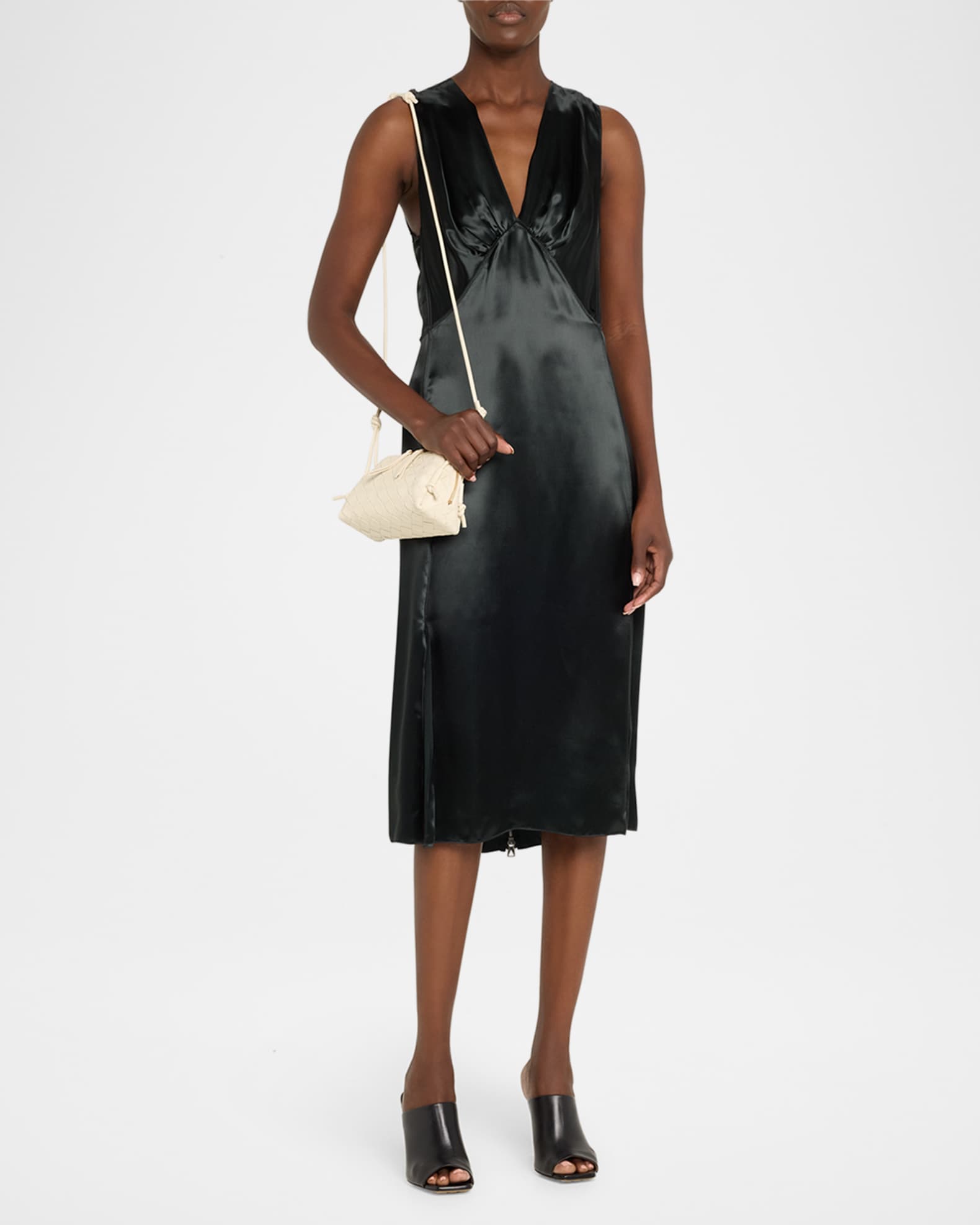Bottega Veneta Zip Leather Pouch Shoulder Bag | Neiman Marcus