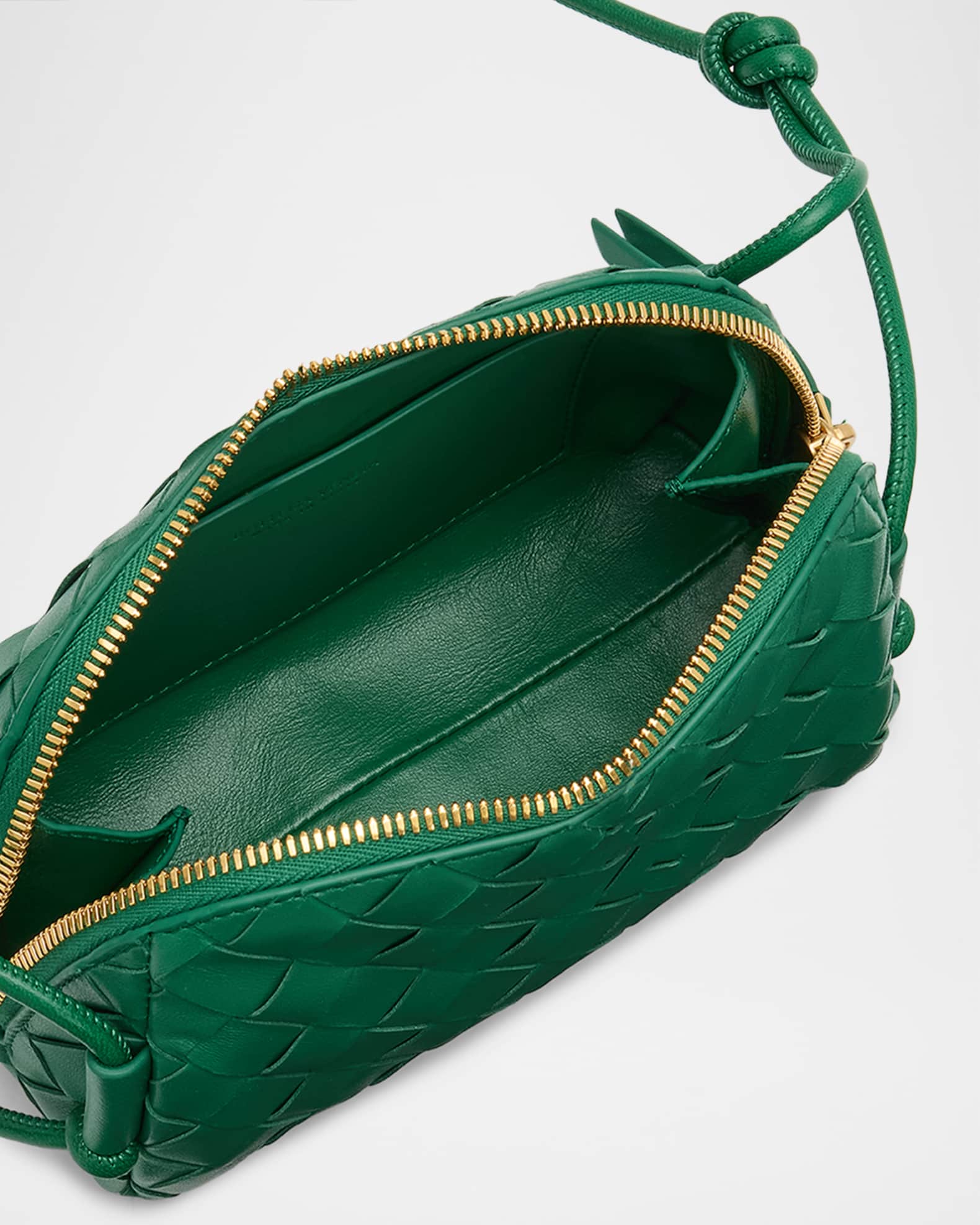 Bottega Veneta Zip Leather Pouch Shoulder Bag | Neiman Marcus