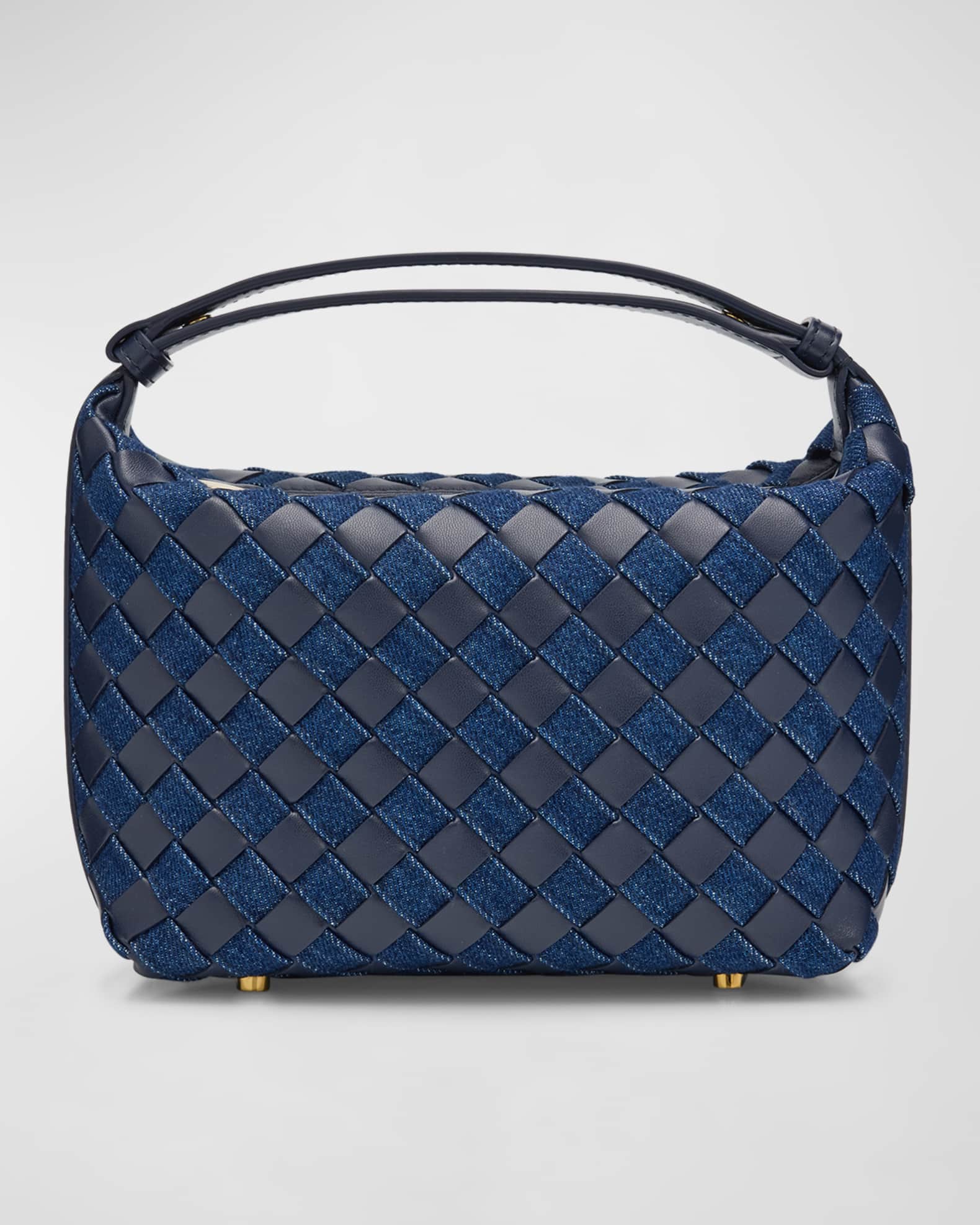 Bottega Veneta Mini Wallace Denim Top-Handle Bag