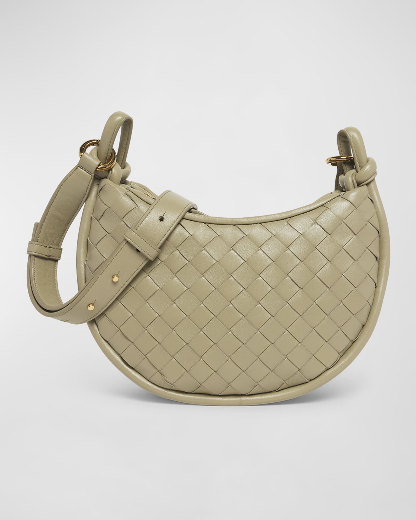 Bottega Veneta Gemelli Multipocket Leather Crossbody Bag Black
