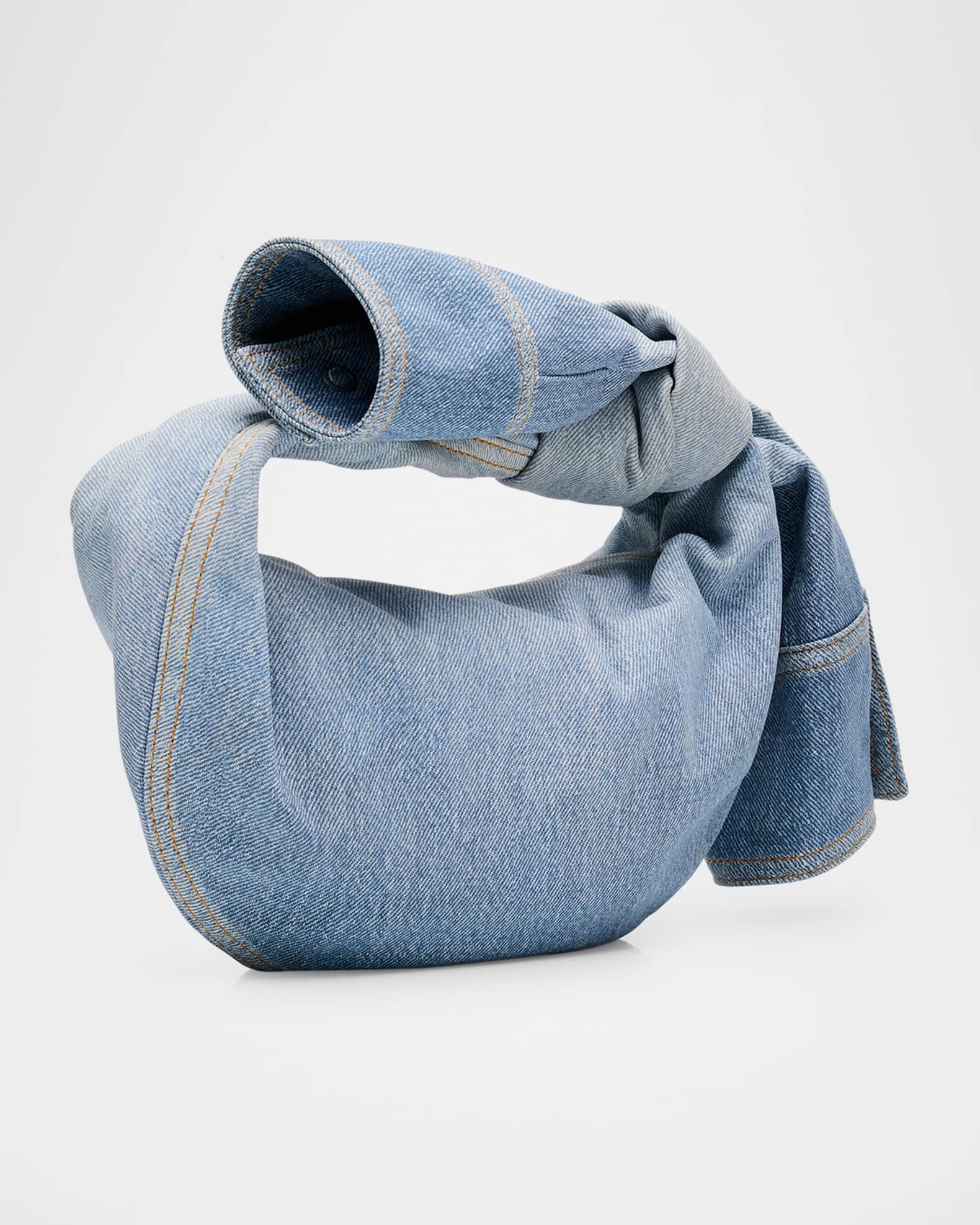 Bottega Veneta Jodie Mini Shirt Denim Top-Handle Bag