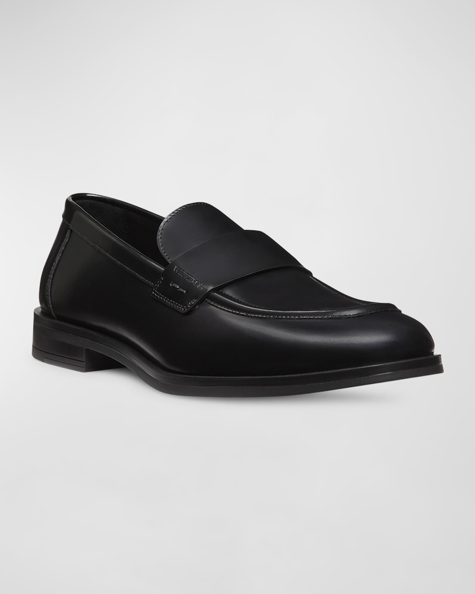 Men's Club Brushed Leather Slip-On Loafers 1
