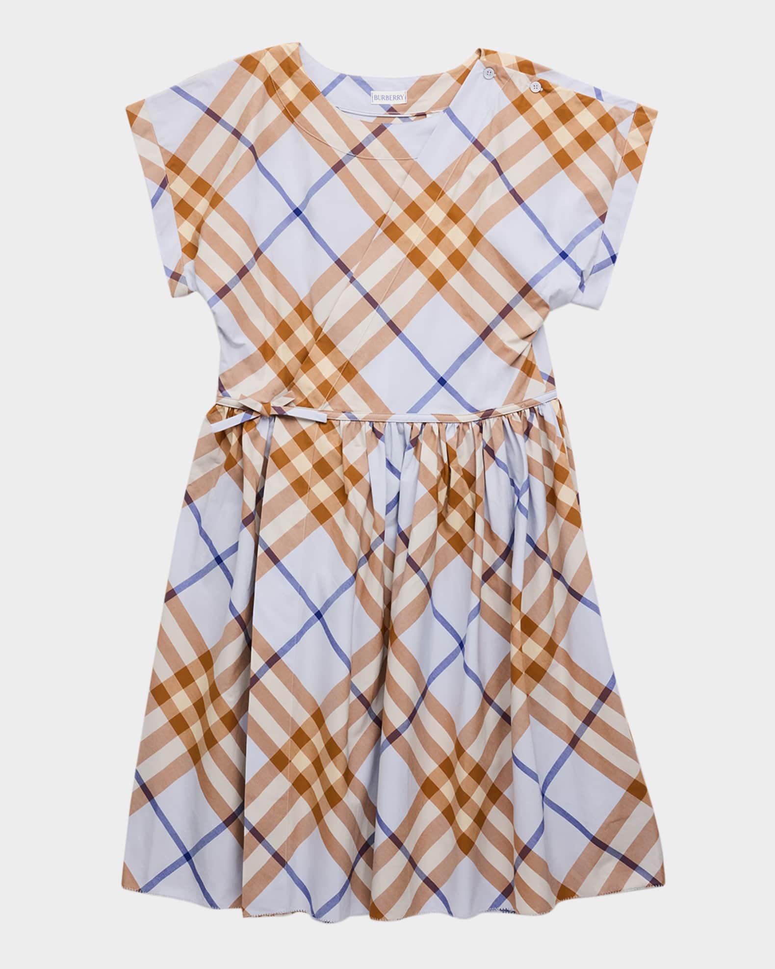 Girl's Anorra Check-Print A-Line Dress, Size 3-14 0