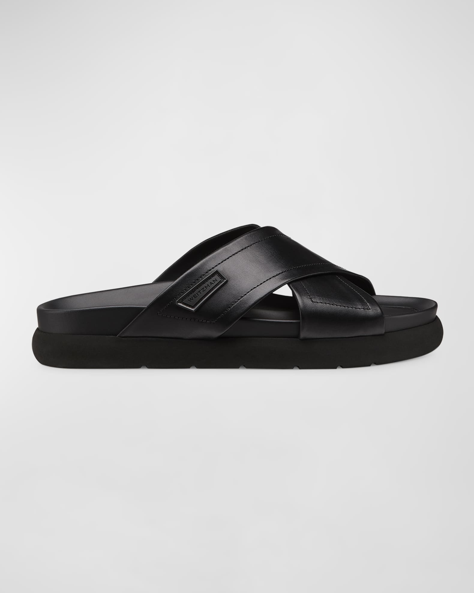 Stuart Weitzman Men s Flex Leather Sport Slide Sandals Neiman Marcus