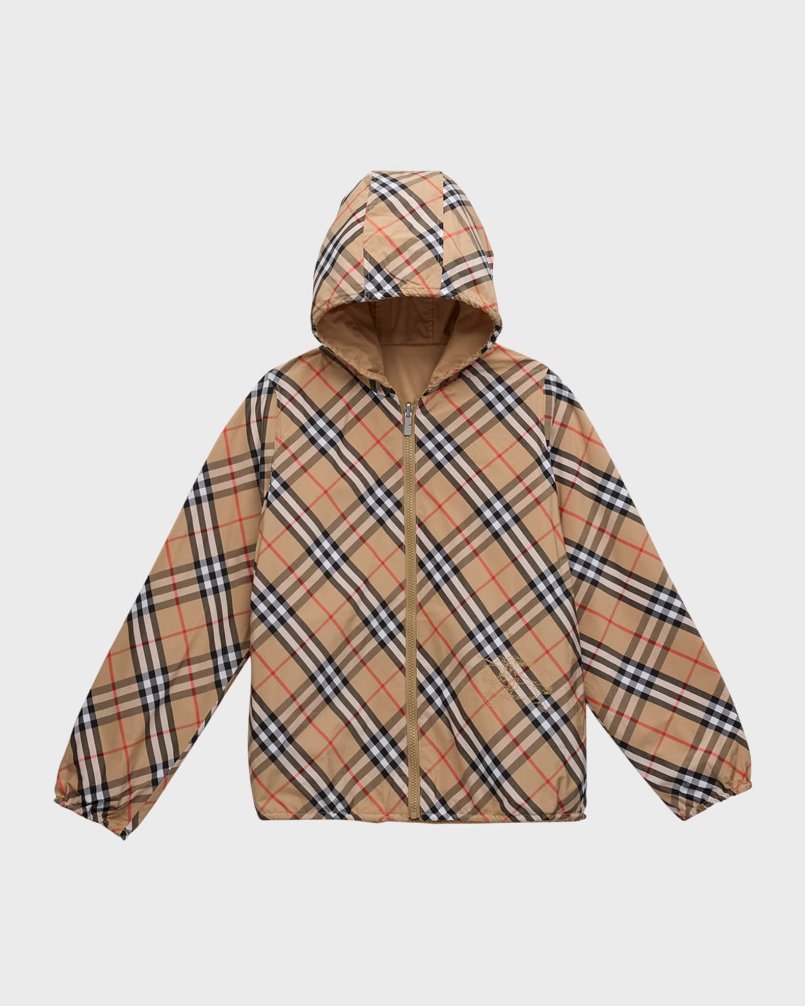 Boy s Rufus Check Print Reversible Jacket Size 3 14