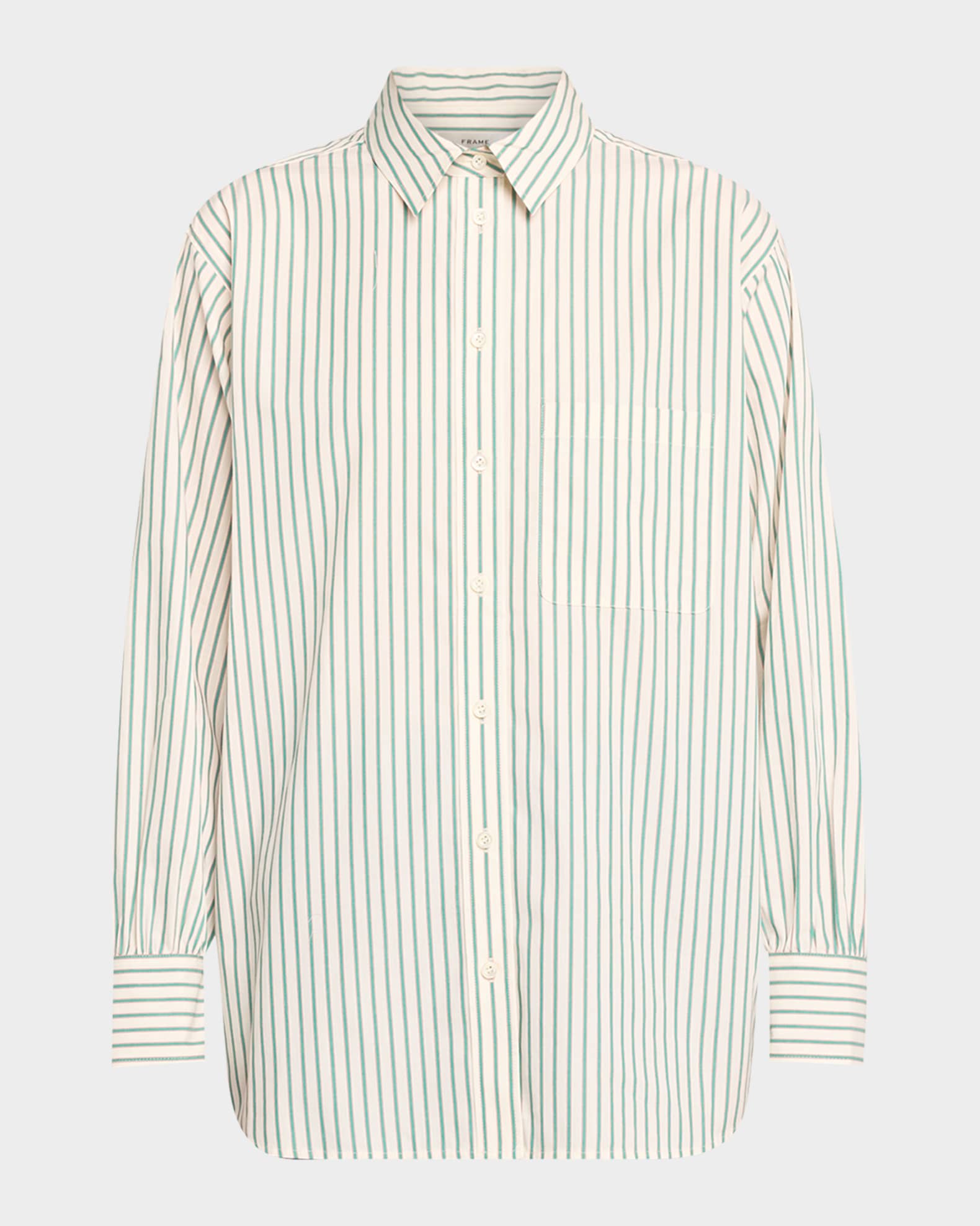 FRAME Oversized Stripe Pocket Shirt