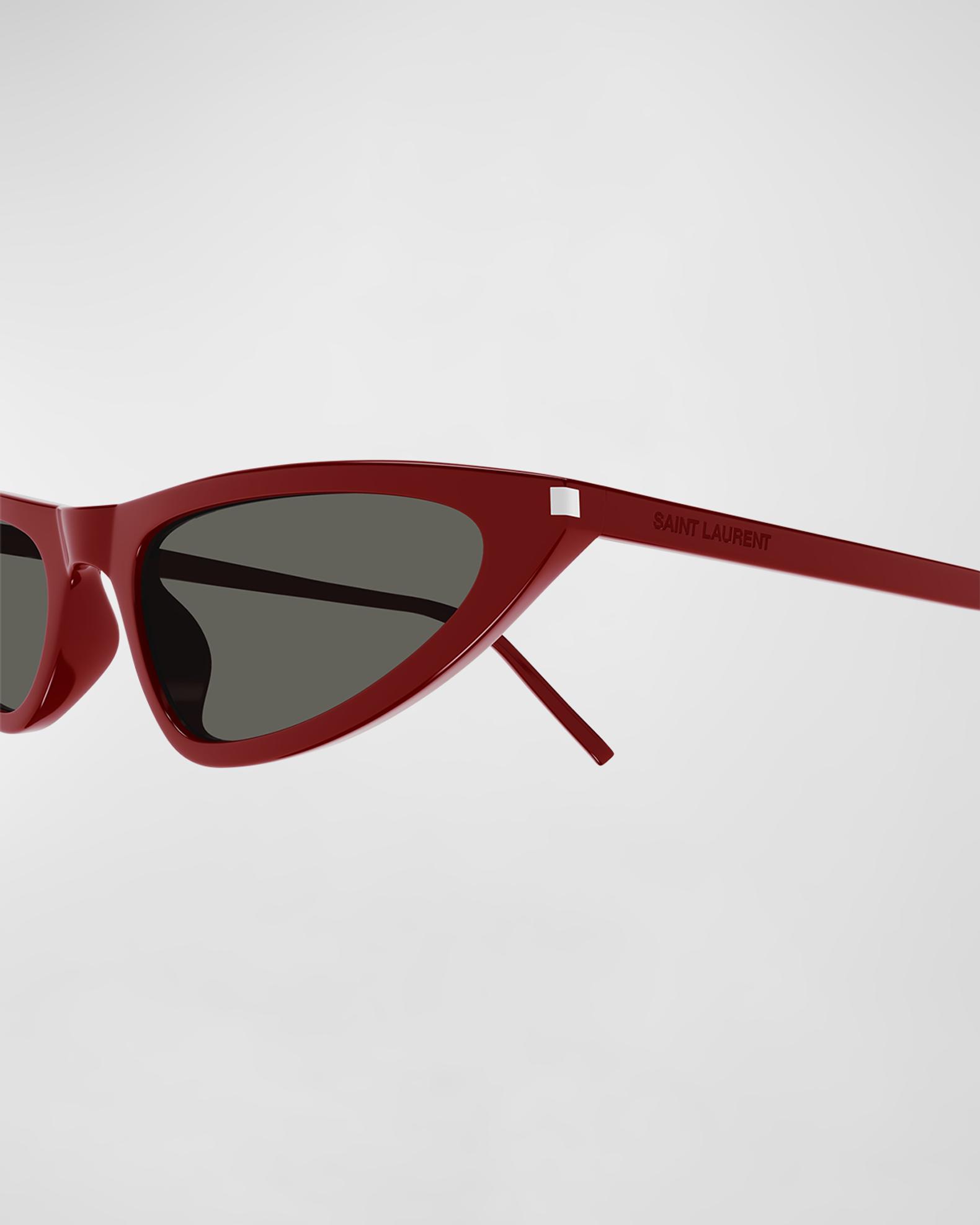 Saint Laurent SL552 010 Cat Eye Sunglasses - Red / Grey Saint Laurent SL 552 Cat Eye Acetate-Frame Sunglasses  main image 4