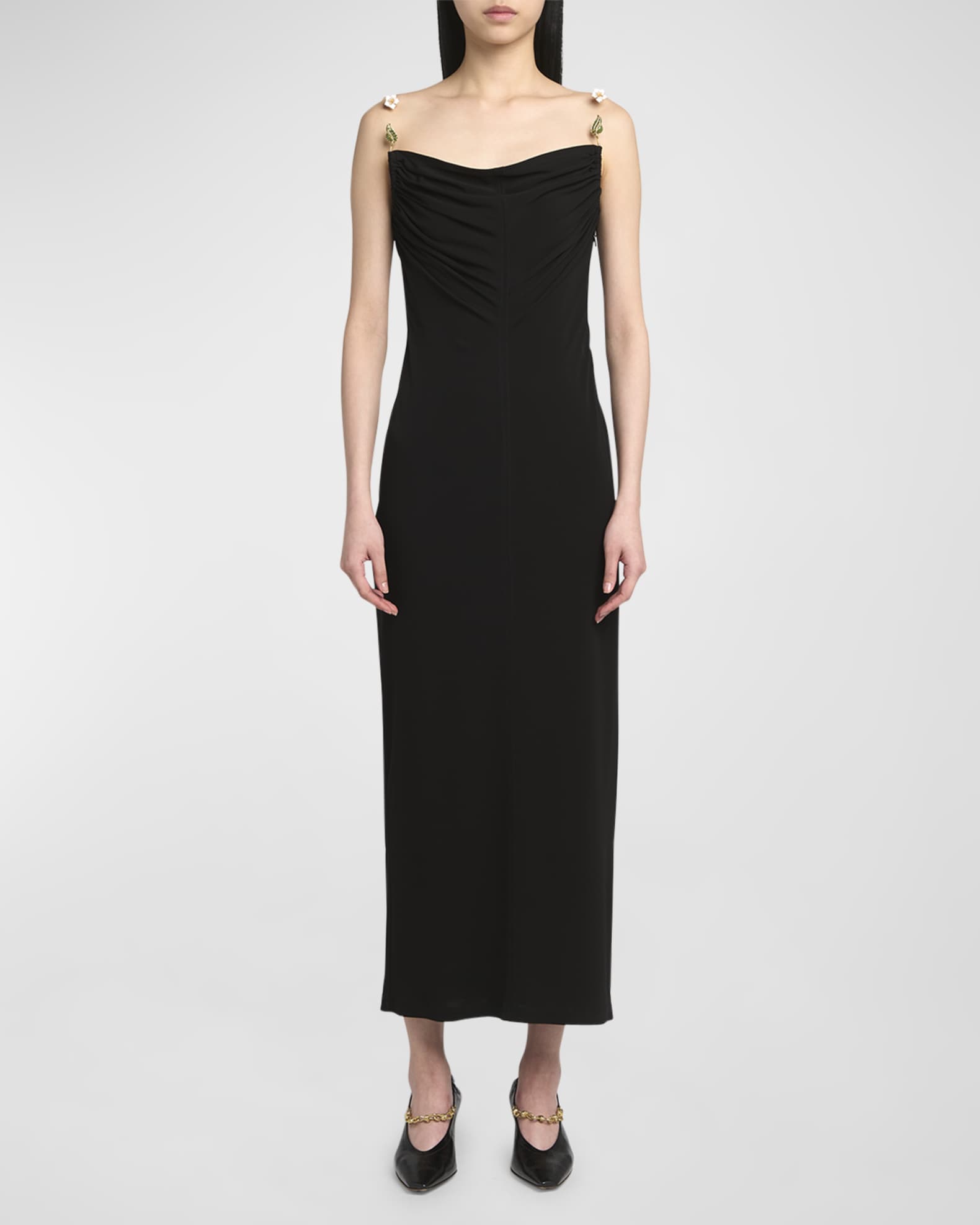 Bottega Veneta Matte Crepe Jersey Midi Dress with