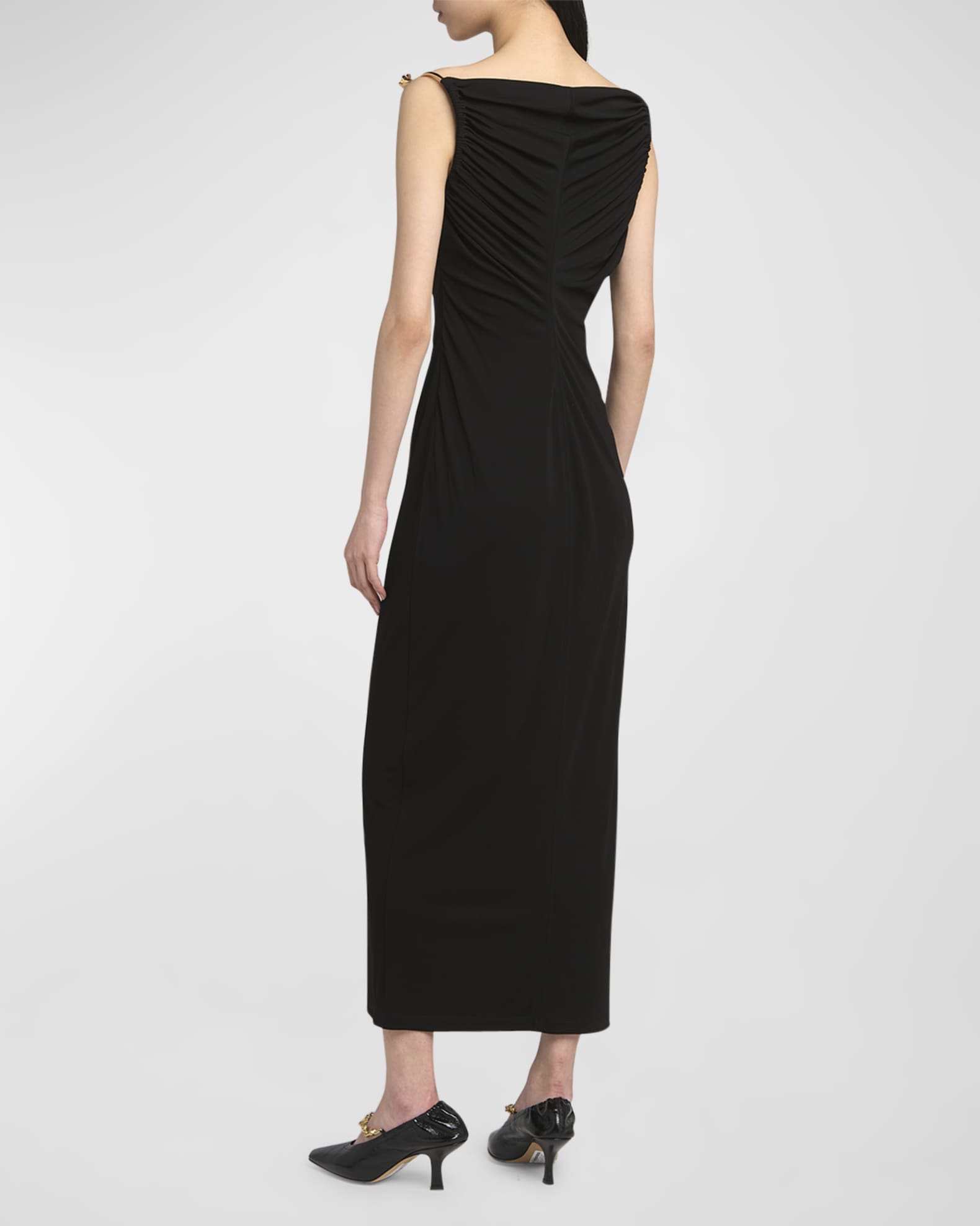 Bottega Veneta Matte Crepe Jersey Midi Dress with Bottega Veneta Matte Crepe Jersey Midi Dress with