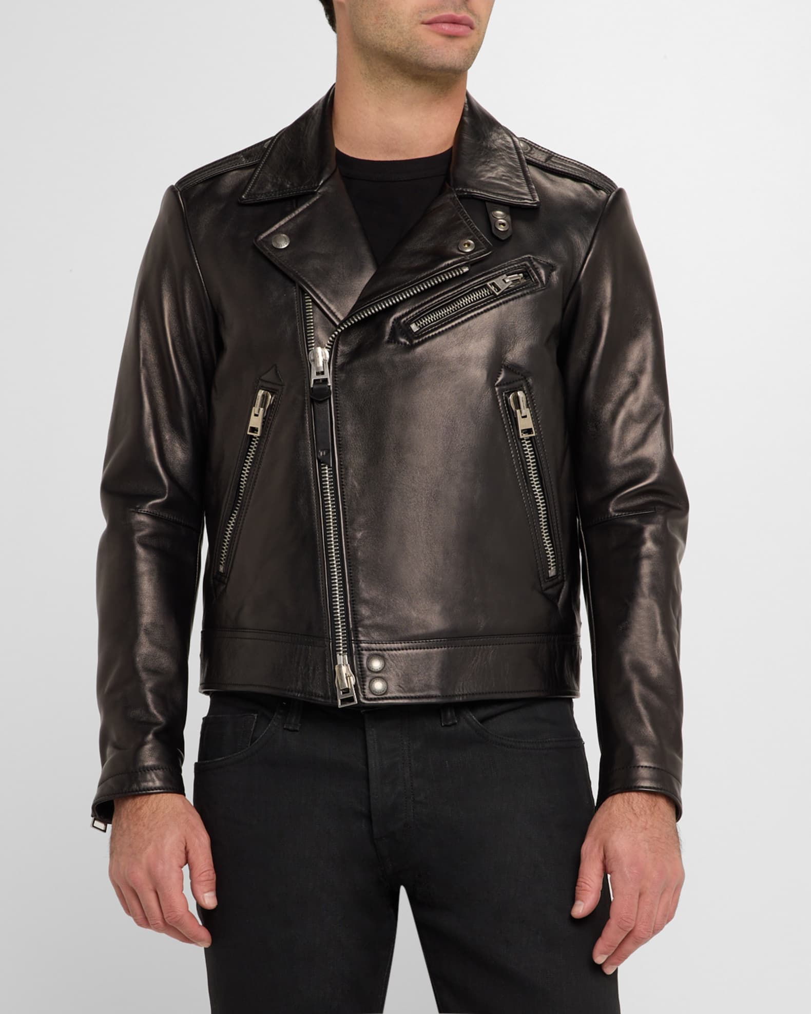 【関税＆送料込み】Tom Ford Leather Jacket LEATHER ICON BIKER | Tom Ford Fashion