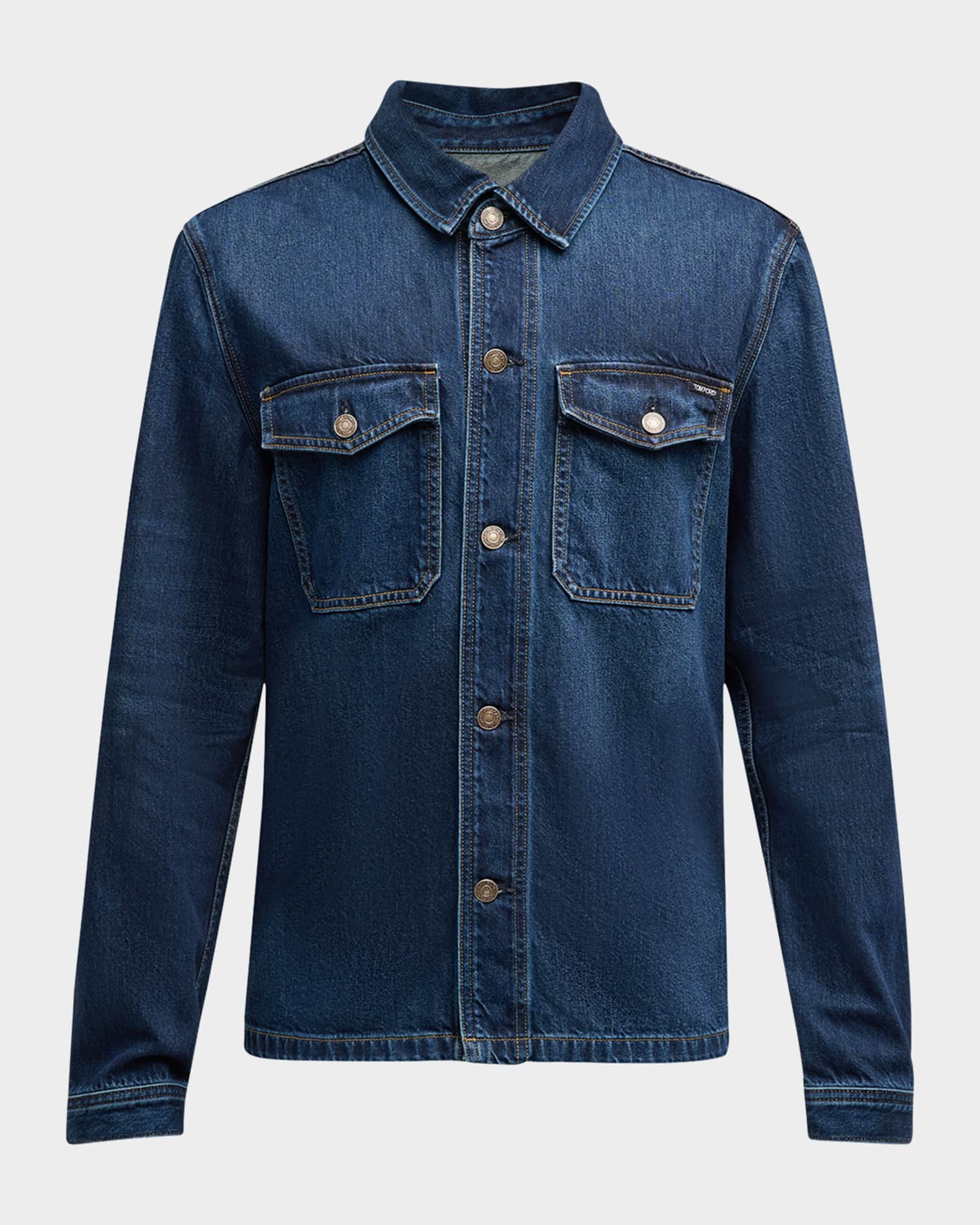 TOM FORD Men's Denim Shirt Jacket | Neiman Marcus