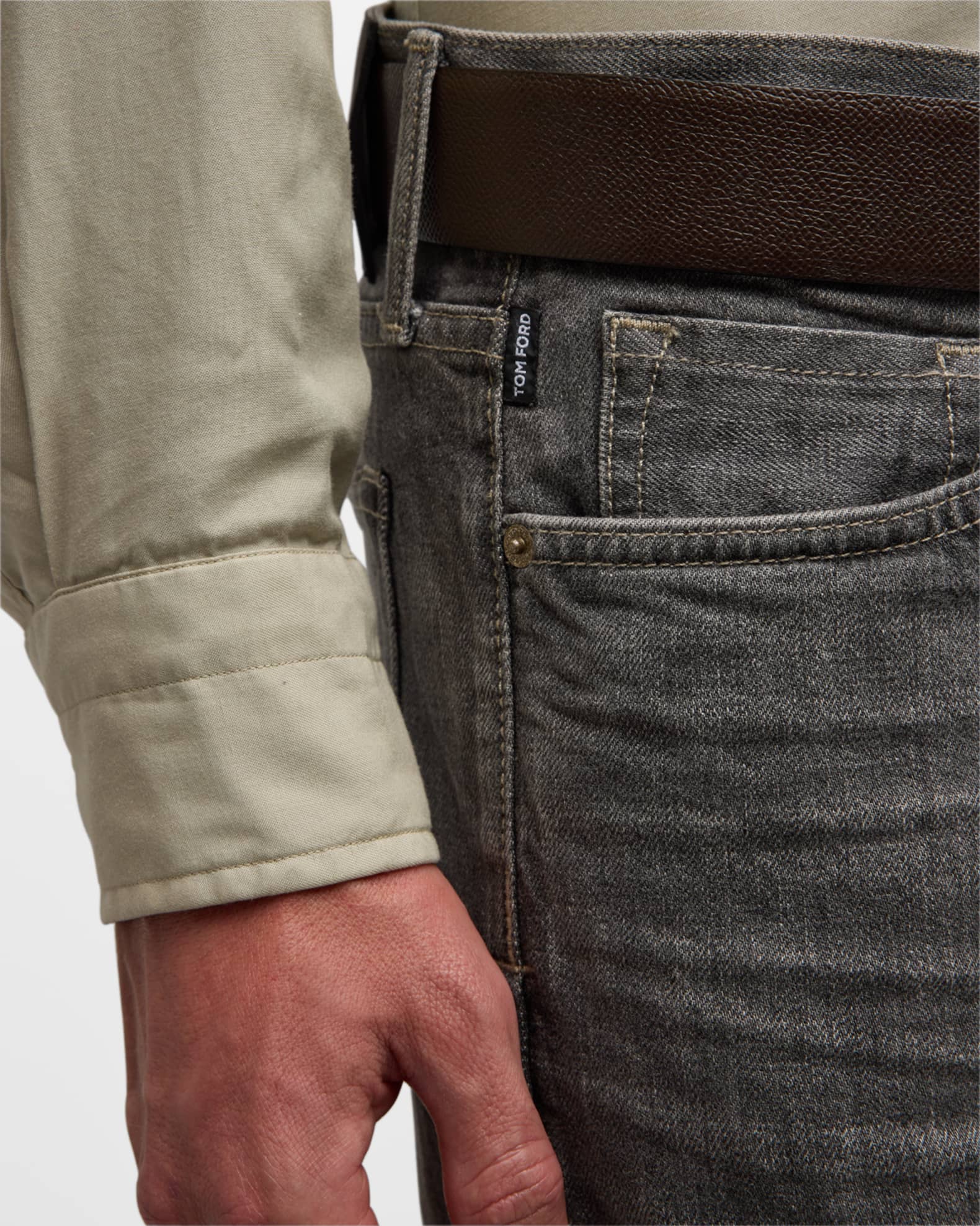 TOM FORD Men's Selvedge Slim-Fit Jeans | Neiman Marcus