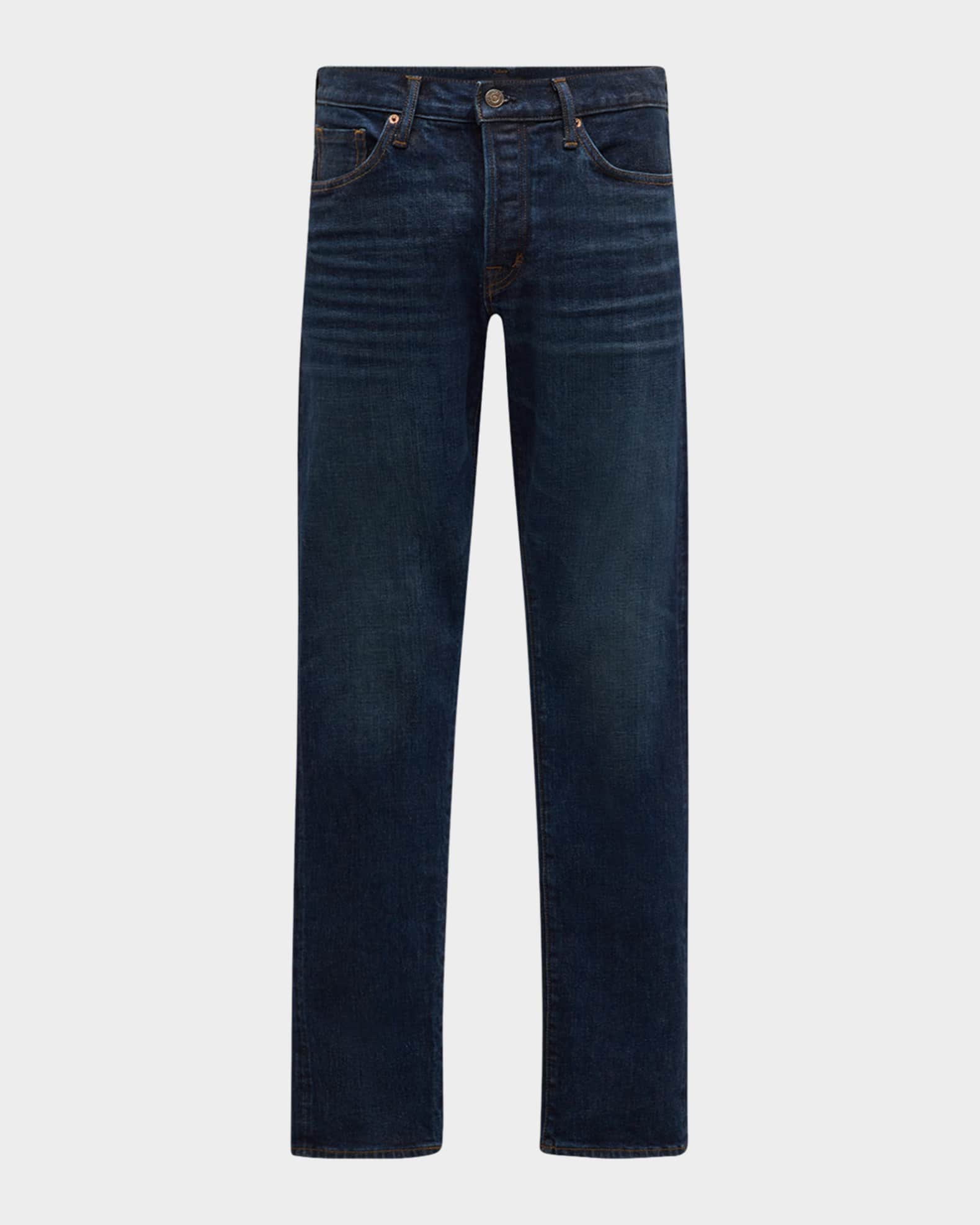 Men's Rinsed Selvedge Slim-Fit Jeans 0