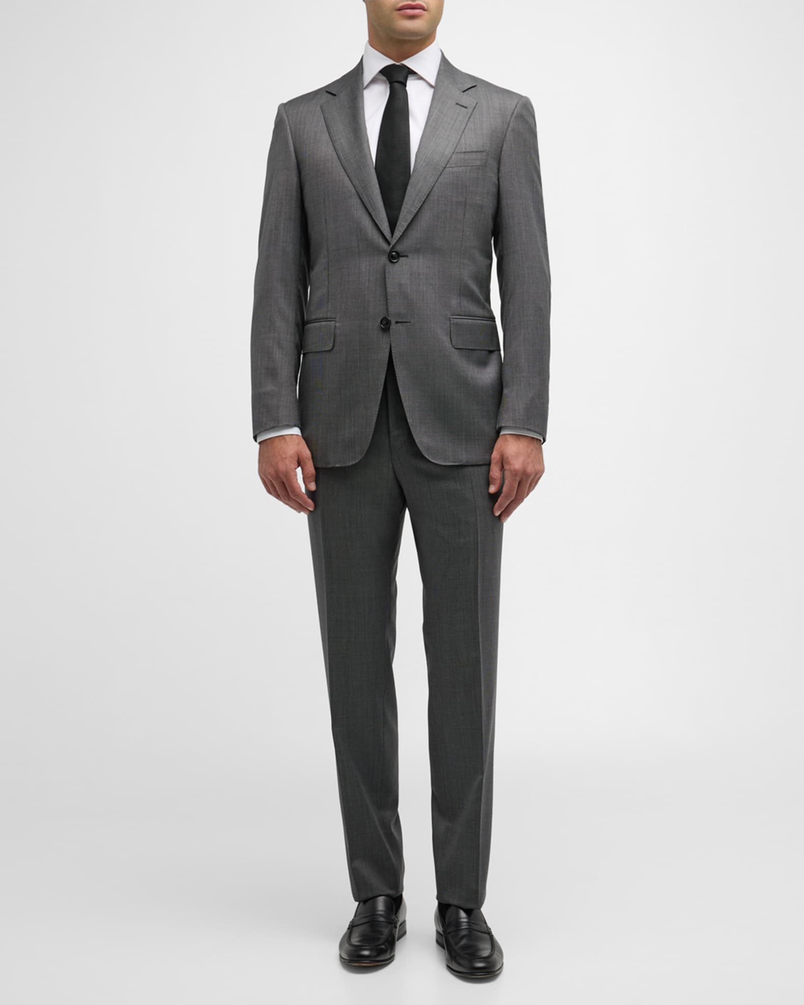 Canali Men's 150s Wool Tic Suit Neiman Marcus