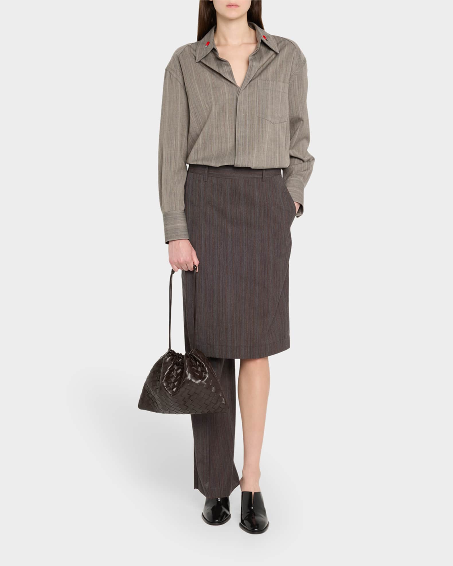 Bottega Veneta Medium Leather Pouch Bag | Neiman Marcus