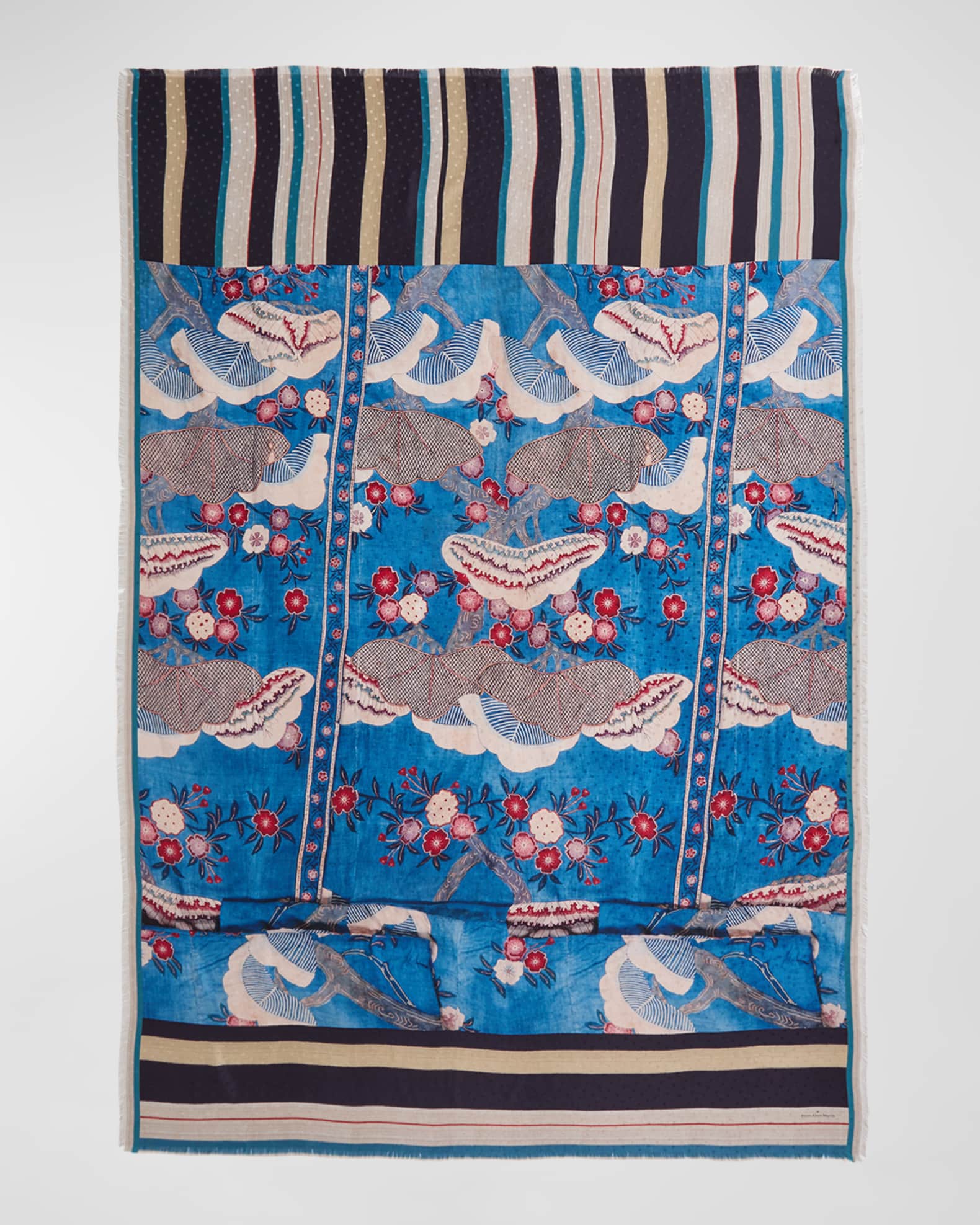 Pierre-Louis Mascia Pallino Mixed Patterned Silk Scarf