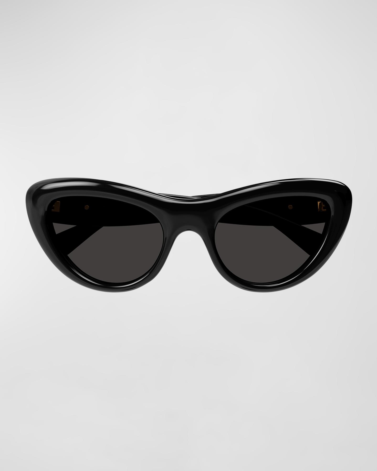 a♡ Bottega Veneta Curvy Acetate Cat-Eye Sunglasses | Neiman Marcus