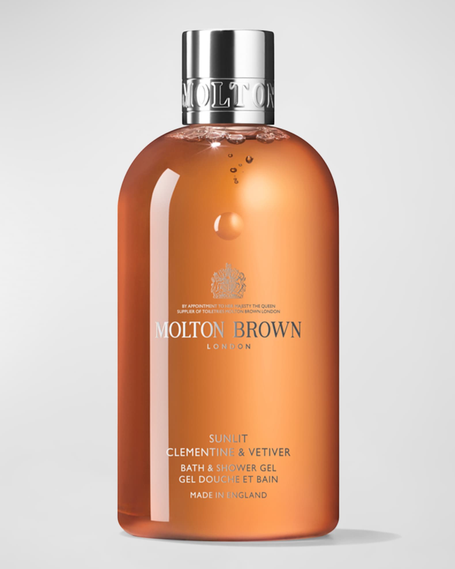 Molton Brown Sunlit Clementine and Vetiver Bath and Shower Gel, 10 oz