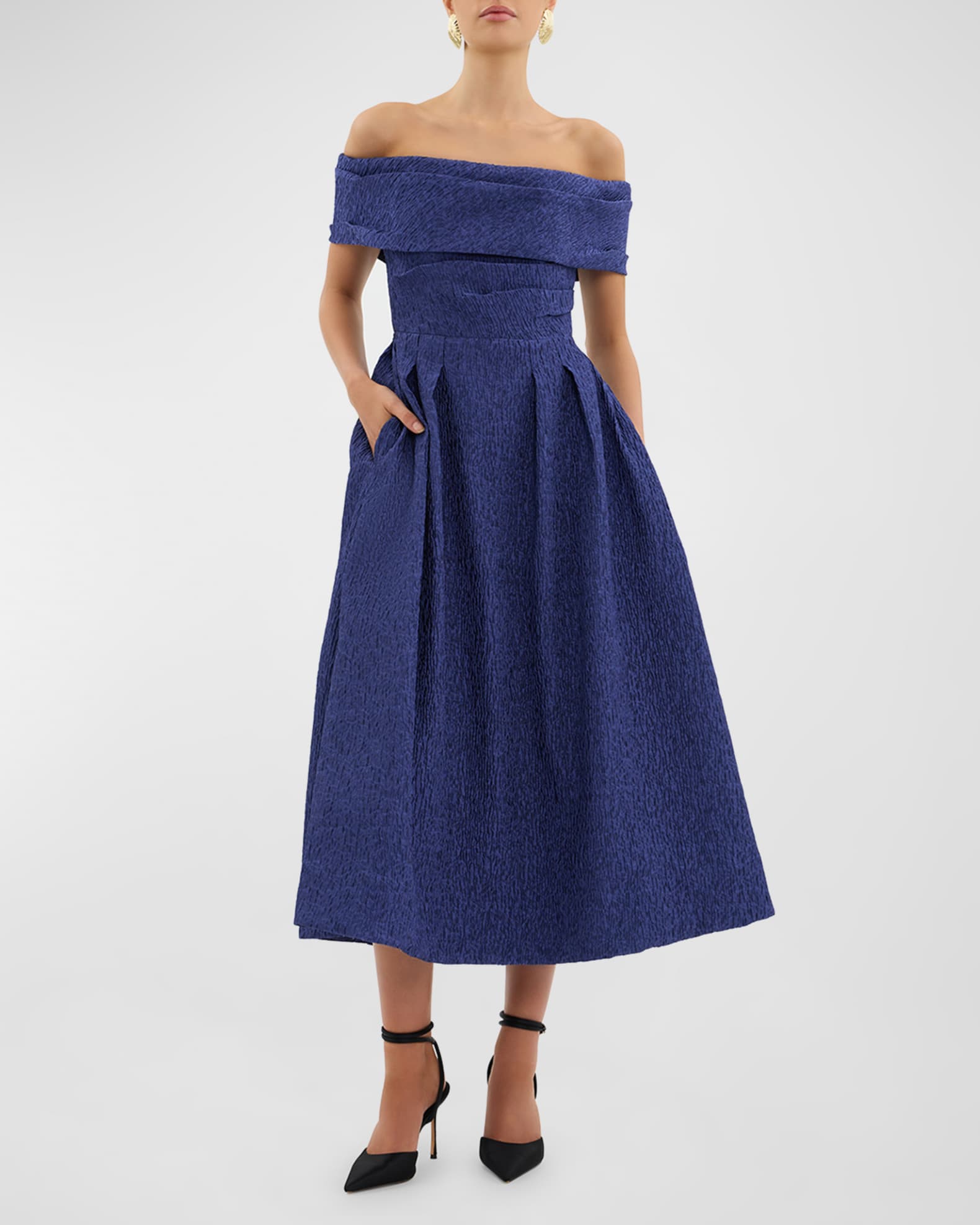 Neiman marcus off the shoulder dress shop