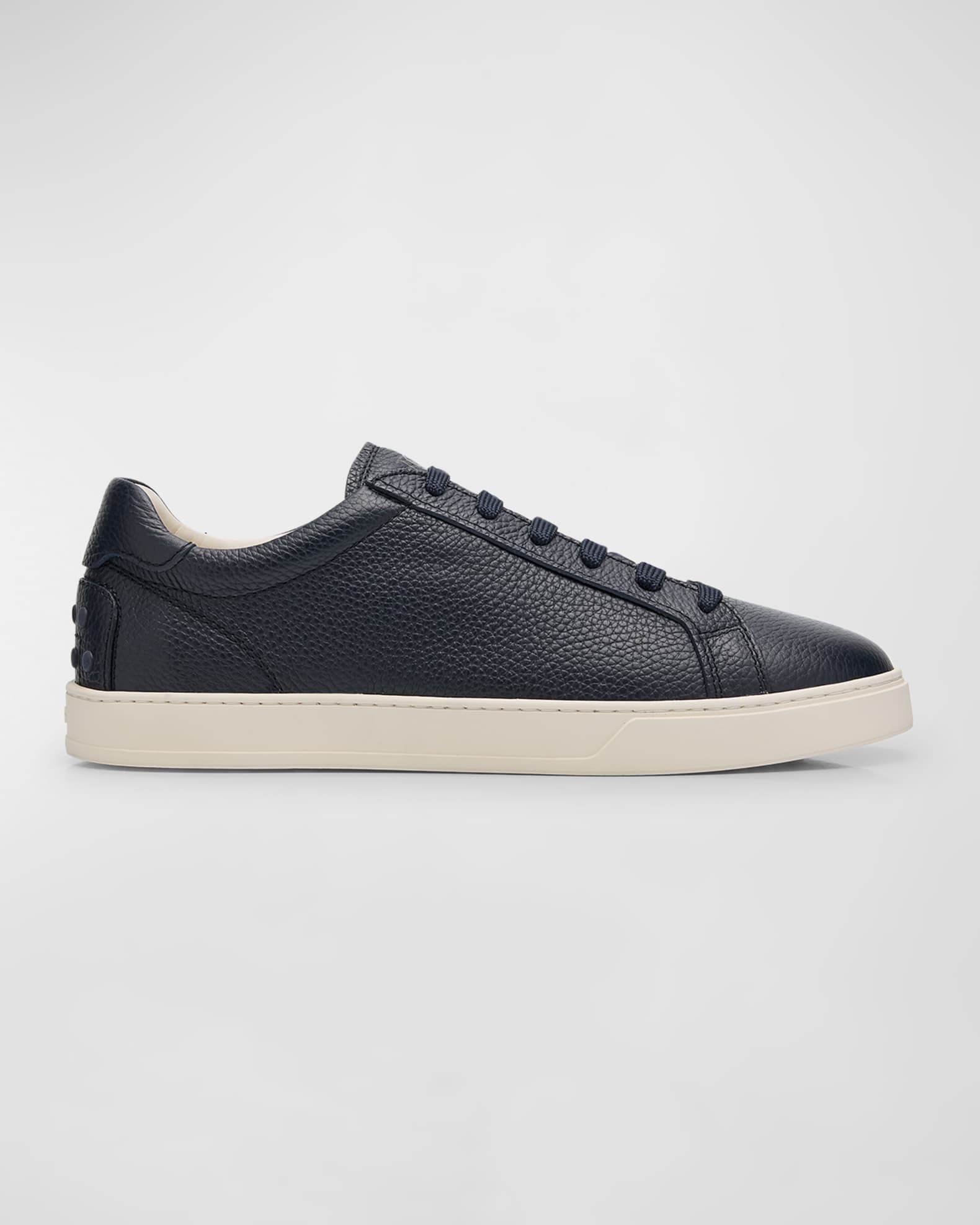 Men's Grained Leather Low-Top Sneakers 0