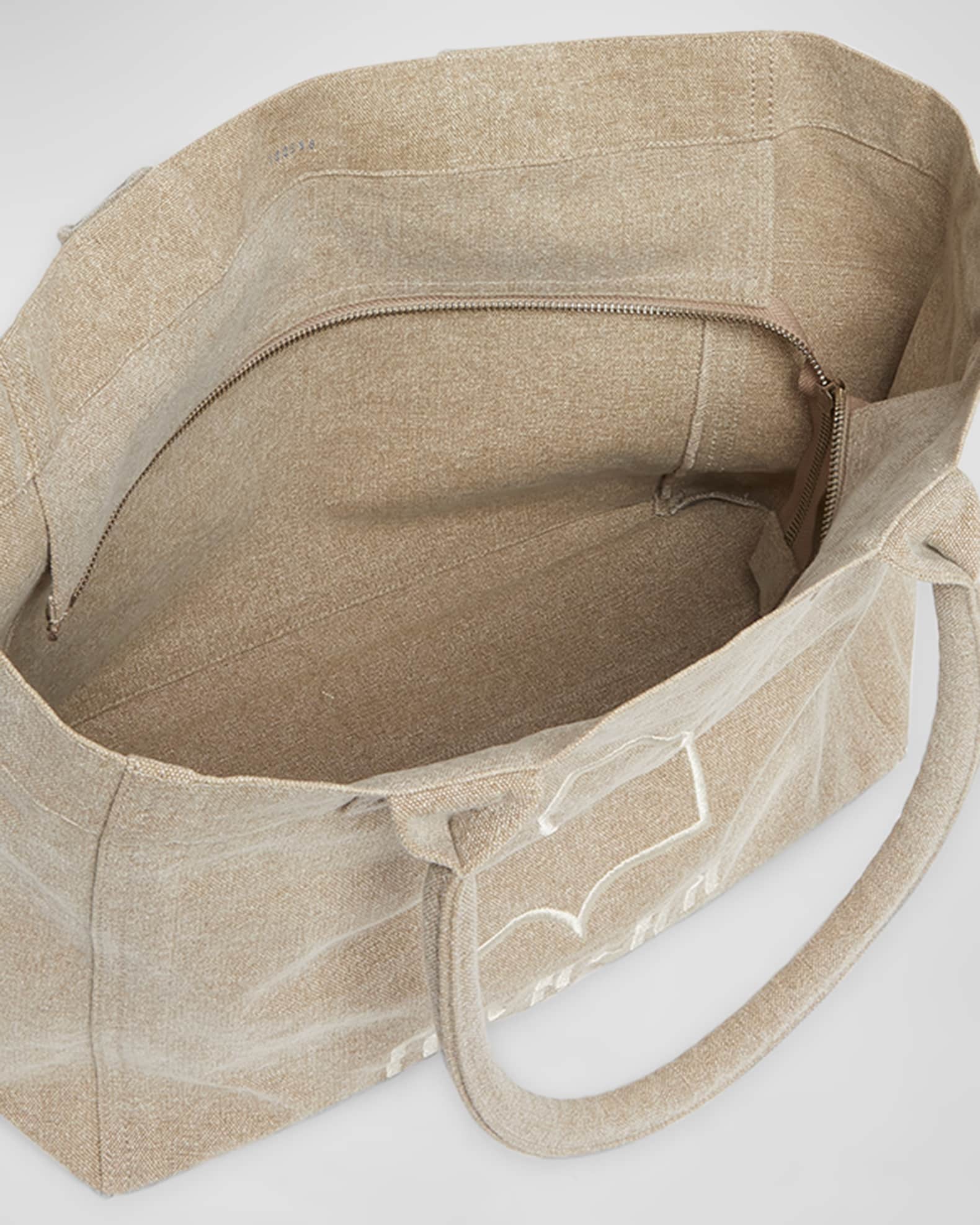 Isabel Marant Yenky Zip Canvas Cotton Tote Bag | Neiman Marcus