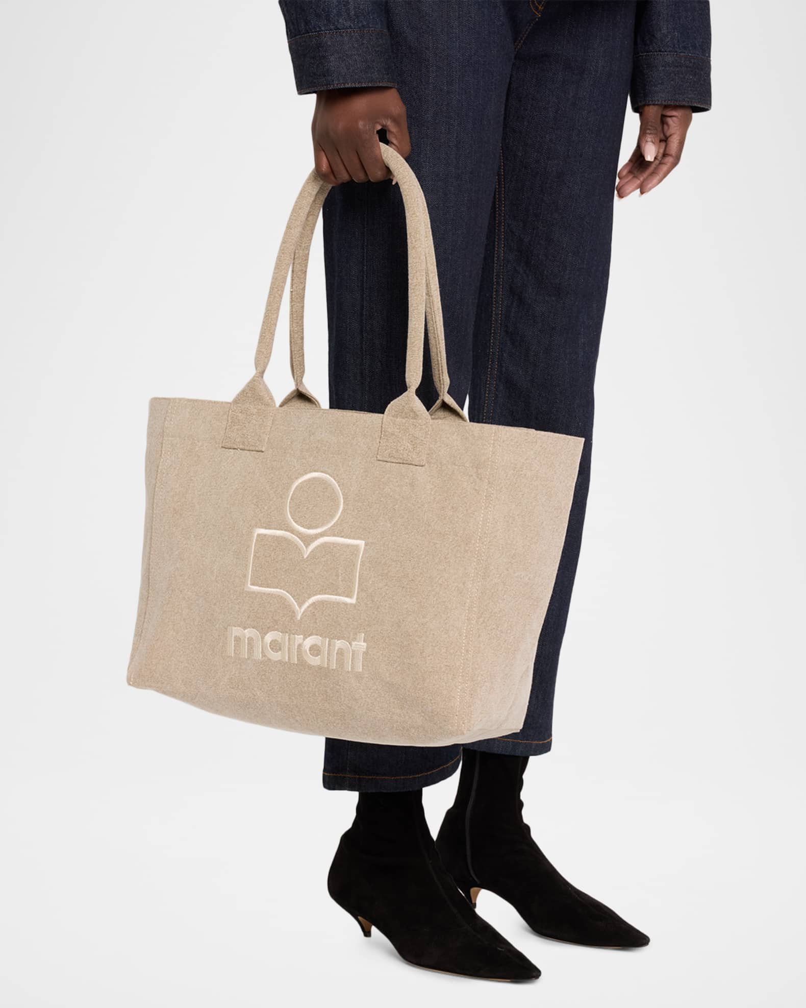 Isabel Marant Yenky Zip Canvas Cotton Tote Bag | Neiman Marcus