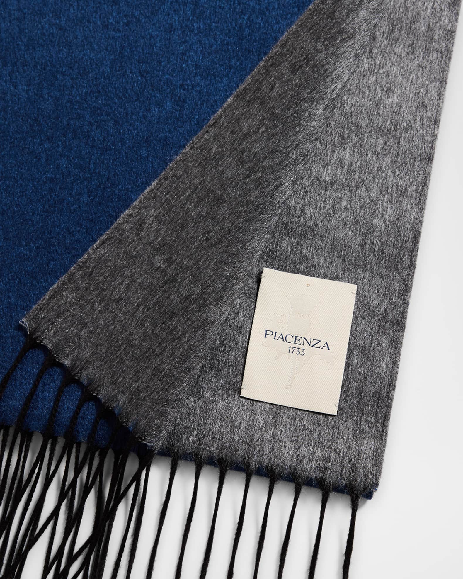 PIACENZA 1733 Men's Mirror Silk and Cashmere Double-Faced Scarf