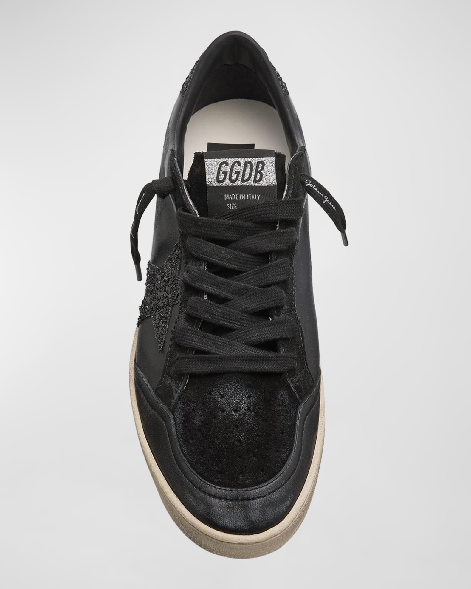 Golden Goose Ball Star Glitter Leather Low-Top Sneakers