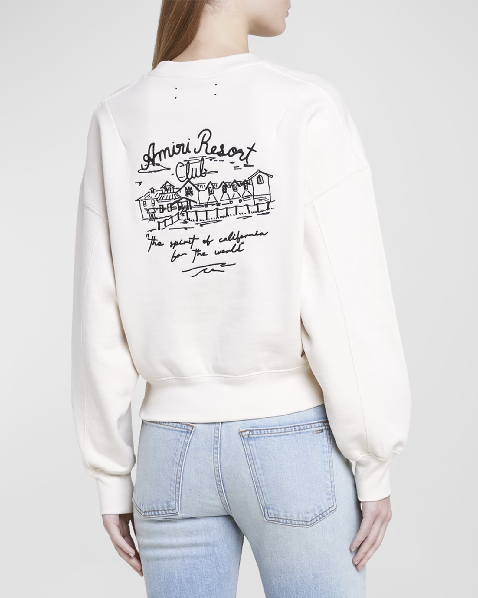 Amiri Resort Embroidered Crewneck Sweatshirt