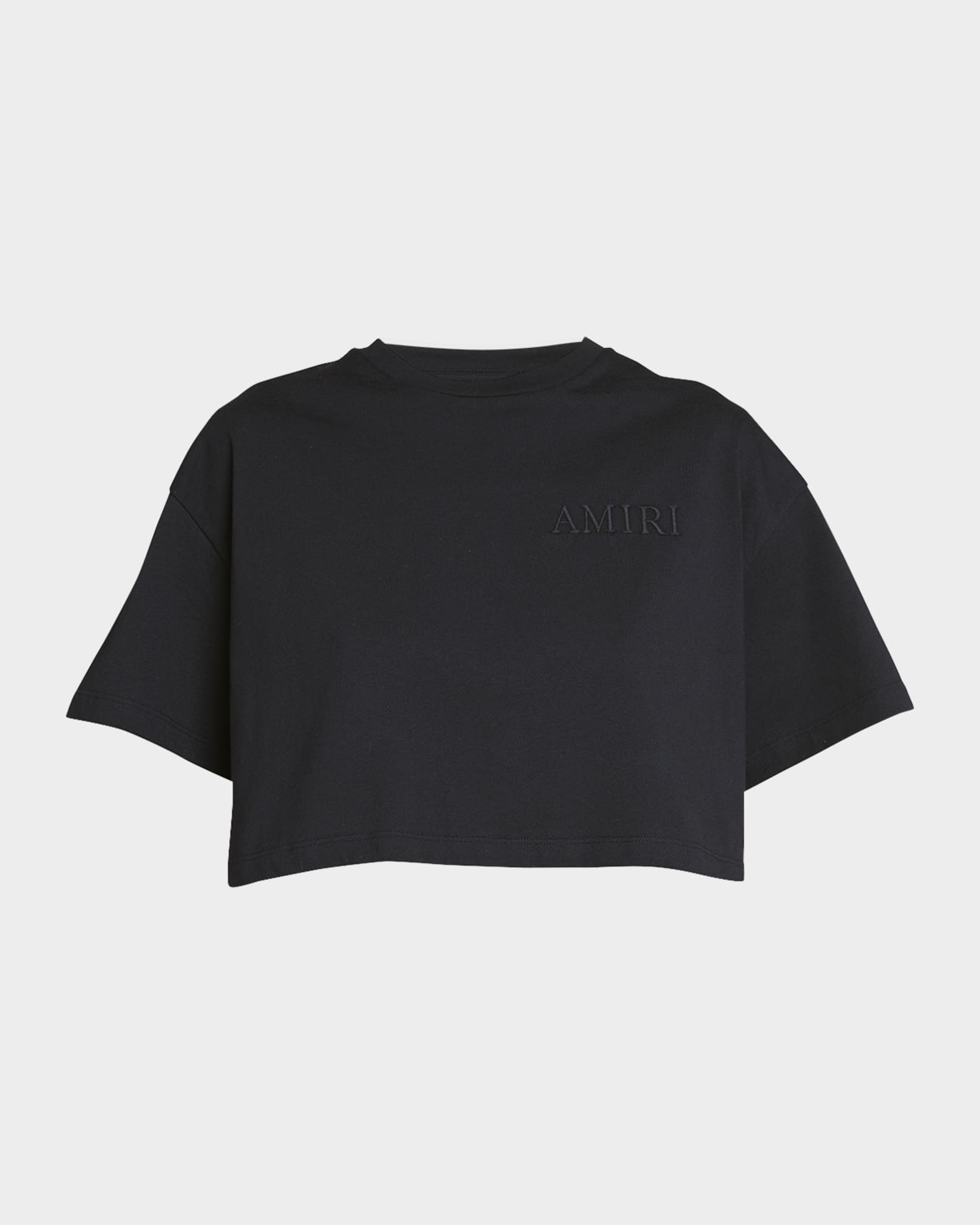Logo Embroidered Short-Sleeve Crop T-Shirt 0