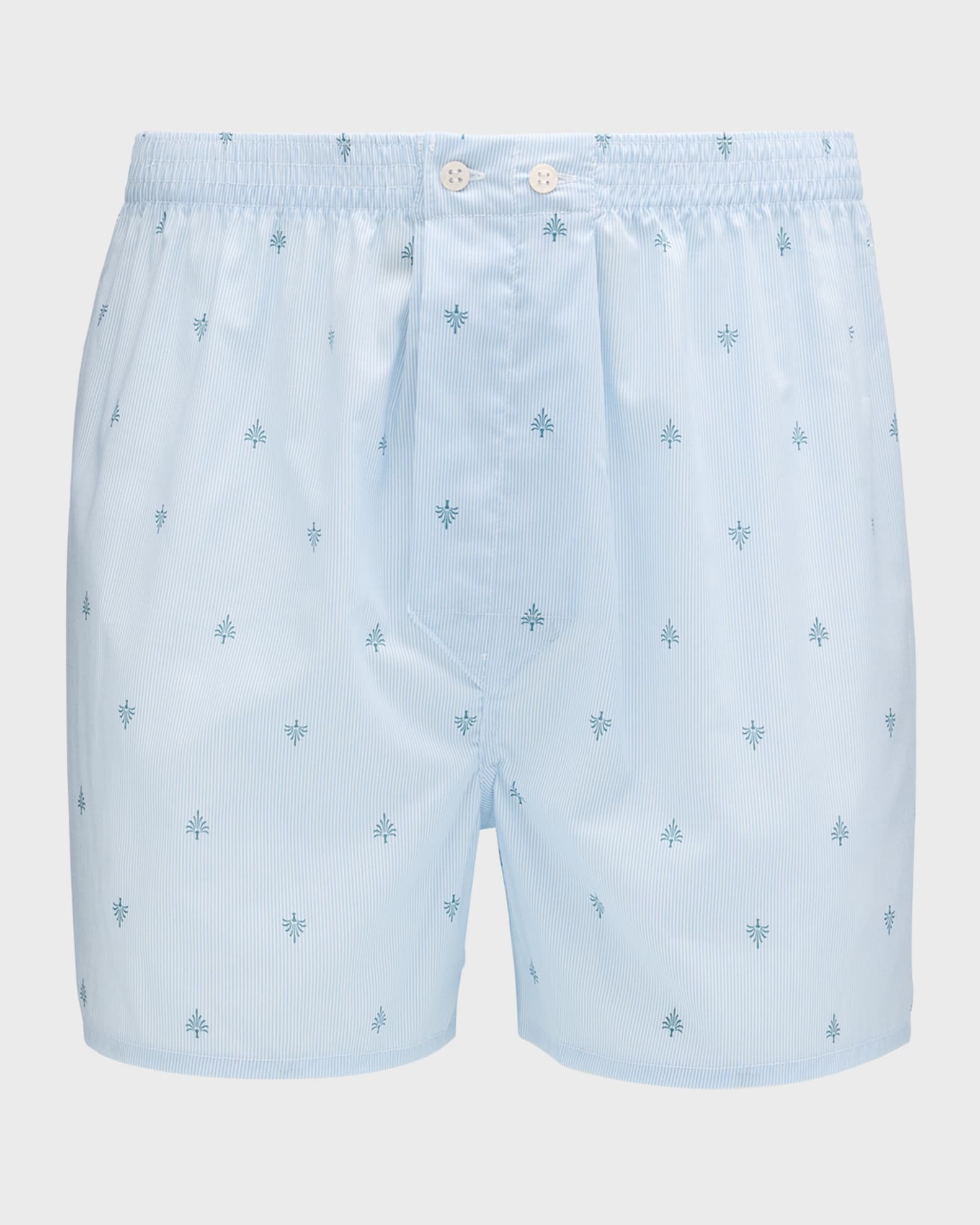 Derek Rose Mens Blue Nelson Striped Cotton Boxer Shorts S