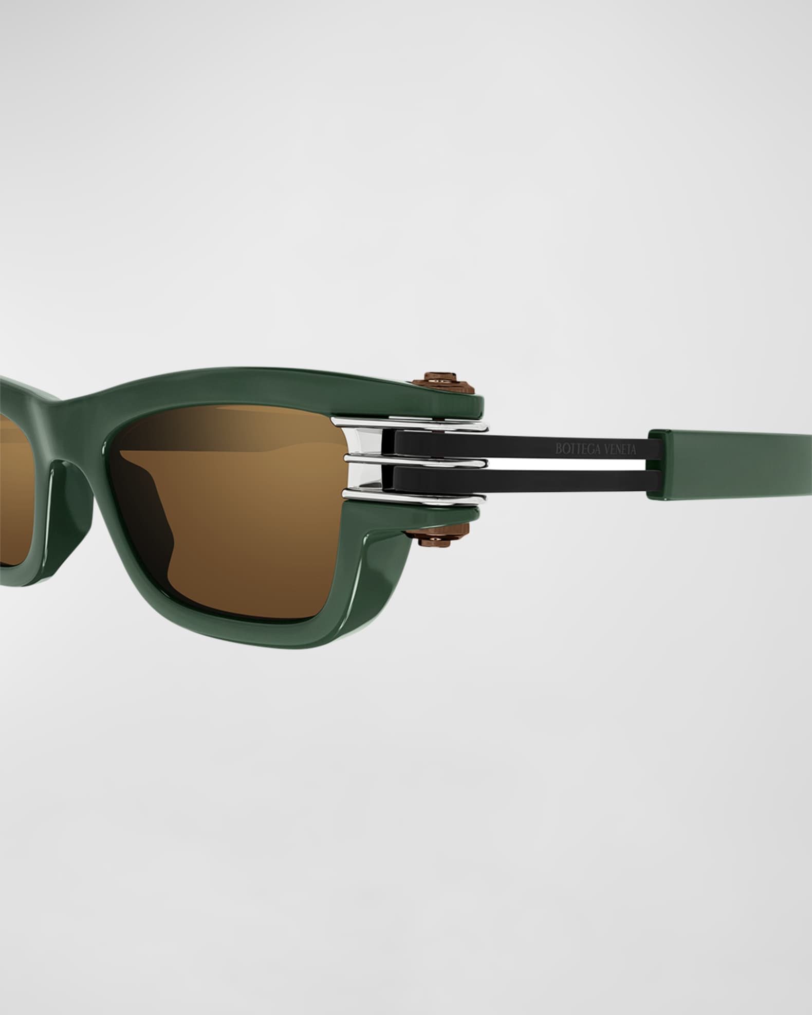 Bottega Veneta サングラス Bottega Veneta Bolt Hinge Plastic Rectangle Sunglasses | Neiman Marcus