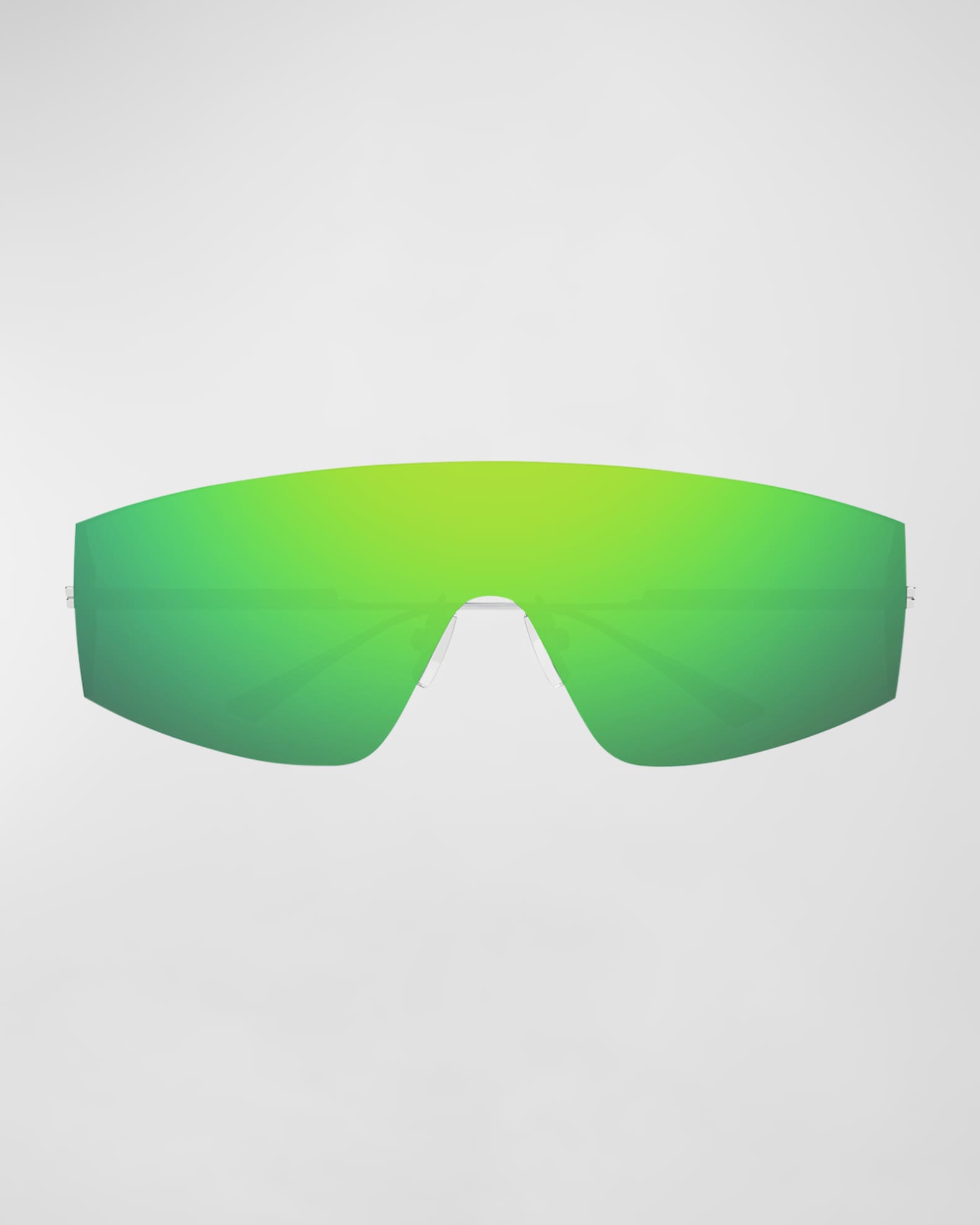 Bottega Veneta Rimless Metal Shield Sunglasses | Neiman Marcus
