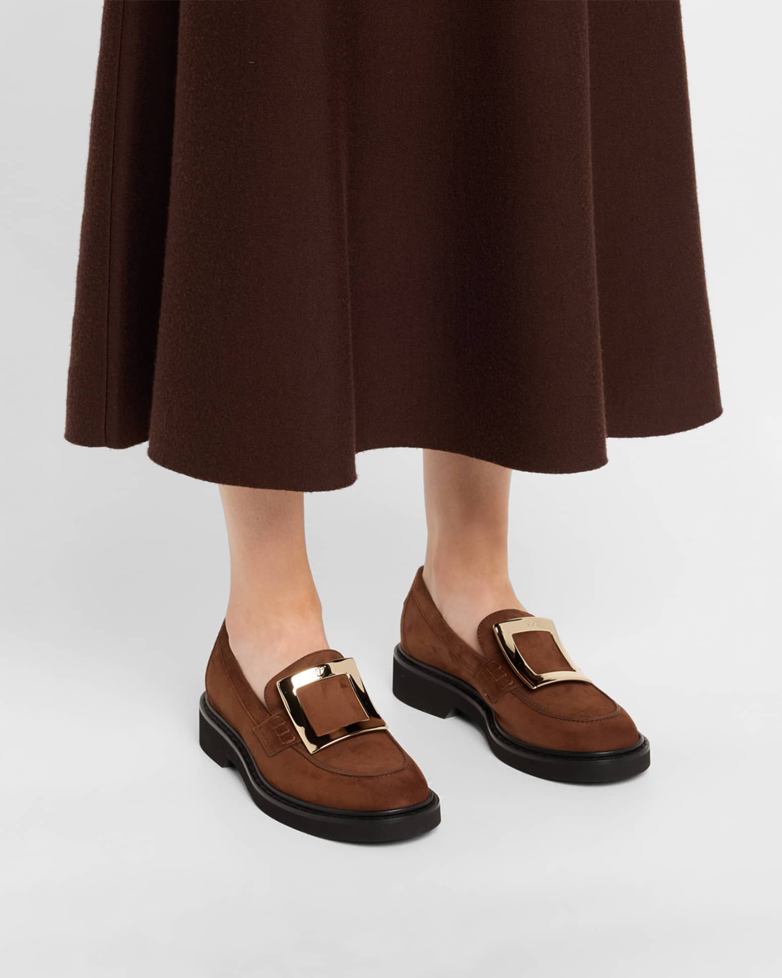 Viv Rangers Suede Buckle Loafers 1