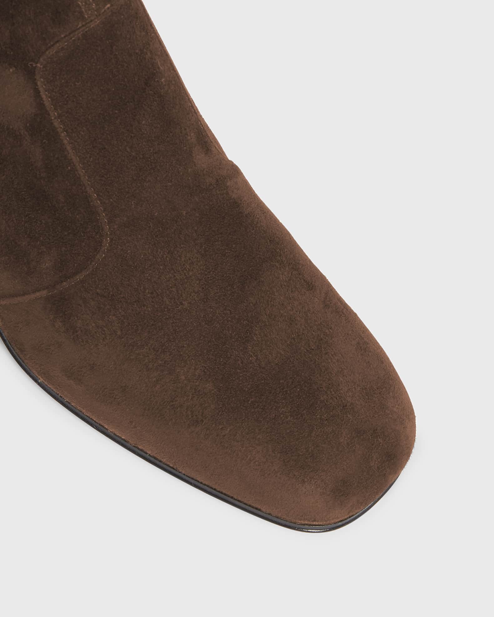 ショートブーツ・ブーティ Roger Vivier Tres Vivier Ankle Boots In Brown Suede Très Vivier Booties in suede Brown Woman