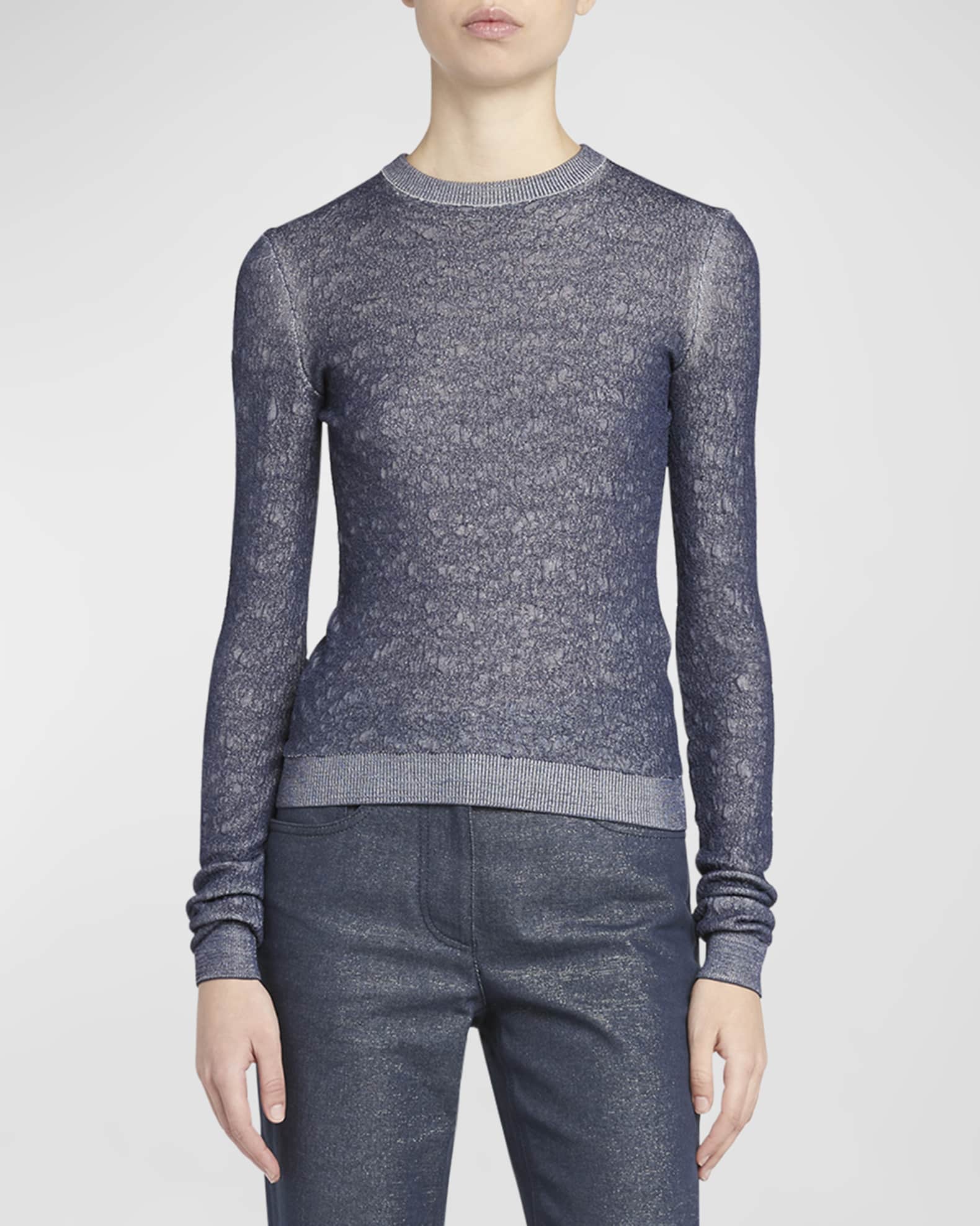 Shiny Viscose Knit Top